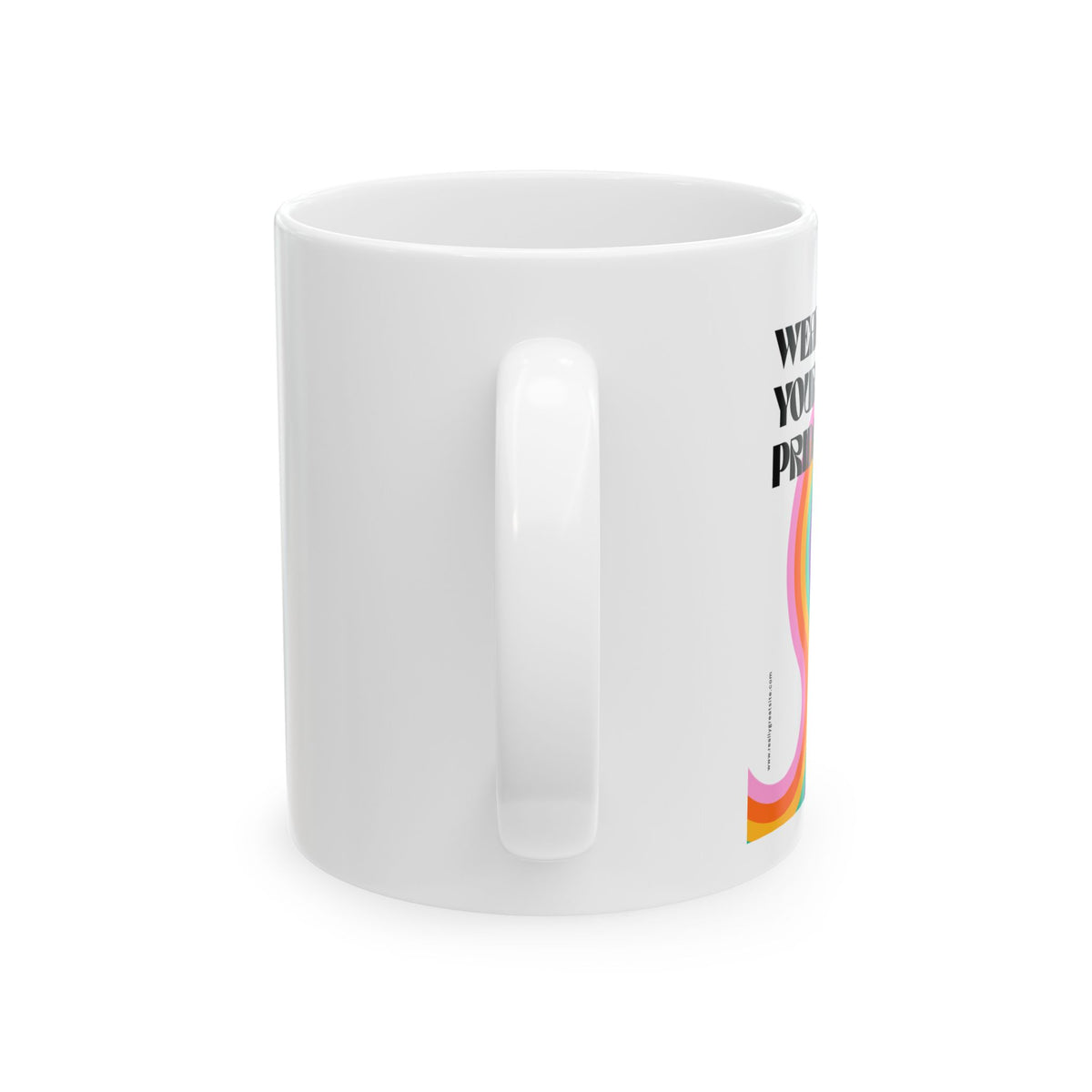 Retro Rainbow Heart mug | Ceramic Coffee Cup
