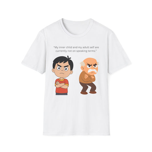 Humorous Inner Child T-Shirt, Funny Gift, Unisex Tee, Adult Humor Shirt, Self-Care Apparel, Memorable Occasion Shirt
