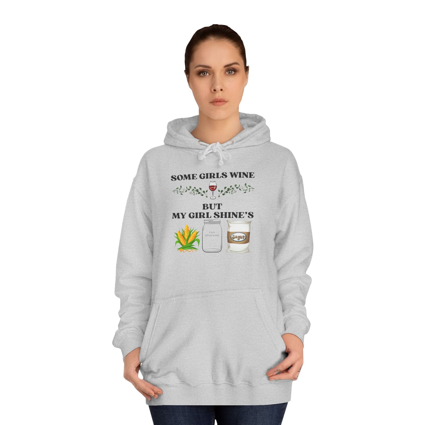 Funny Unisex College Hoodie - Perfect for Wine Lovers, Gift for Friends, Casual Wear, Cozy, Holiday Apparel