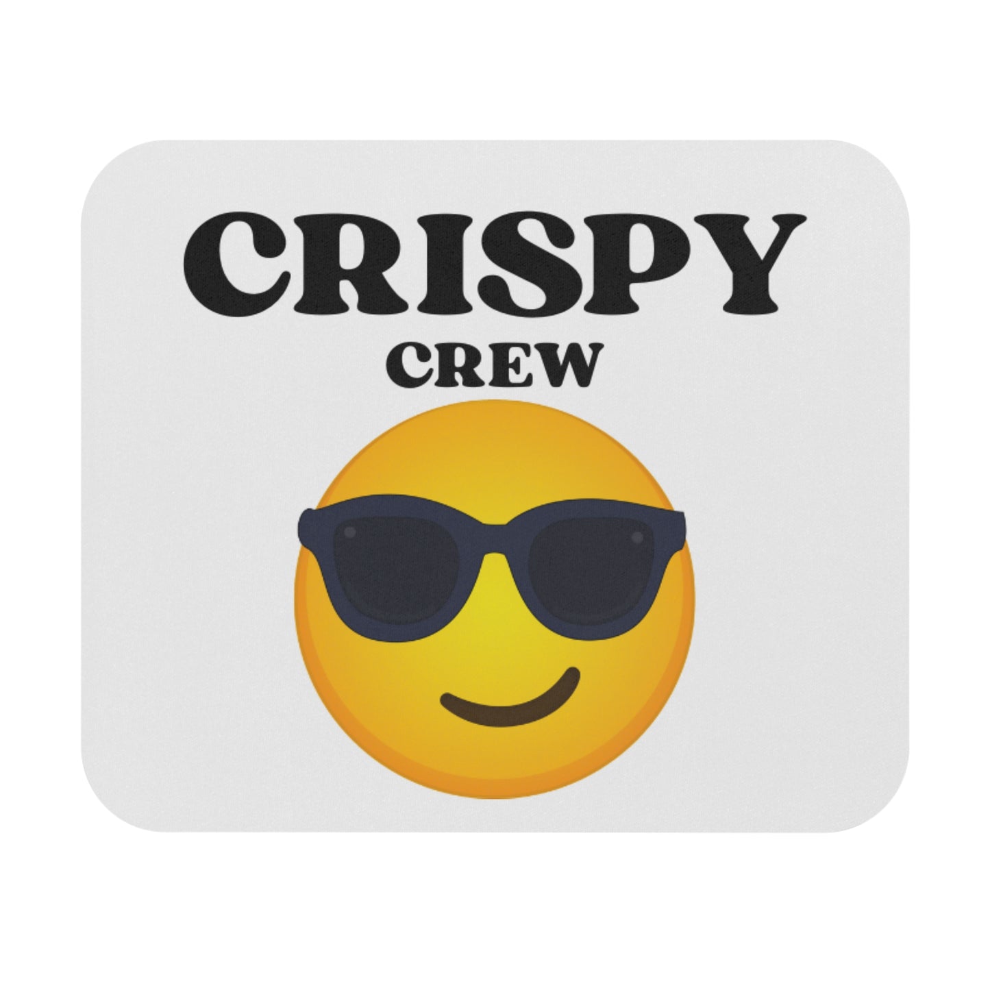 Crispy Crew Mouse Pad - Fun Office Decor, Gift for Coworkers, Computer Accessories, Emoji Gaming Mat, Desk Supplies