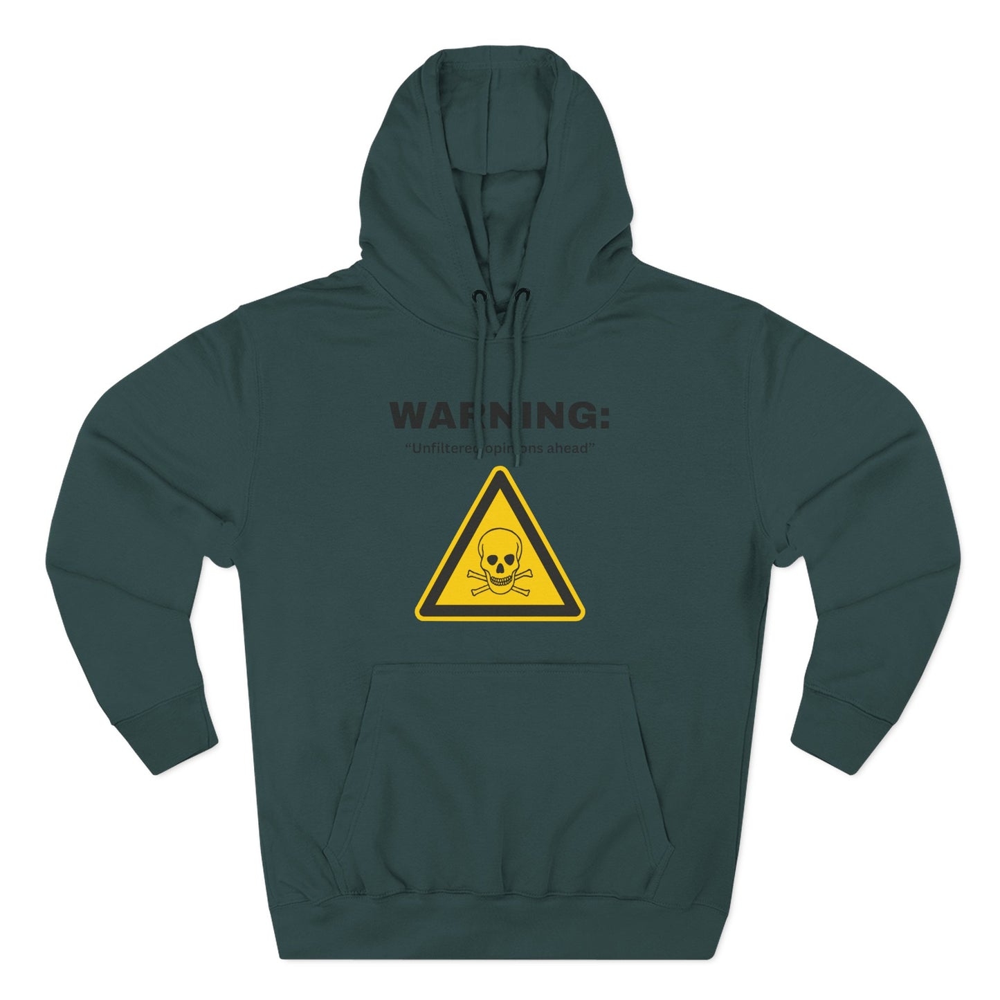 Warning Toxic Chemical Skull Triangle Hoodie | Hazard Symbol Graphic