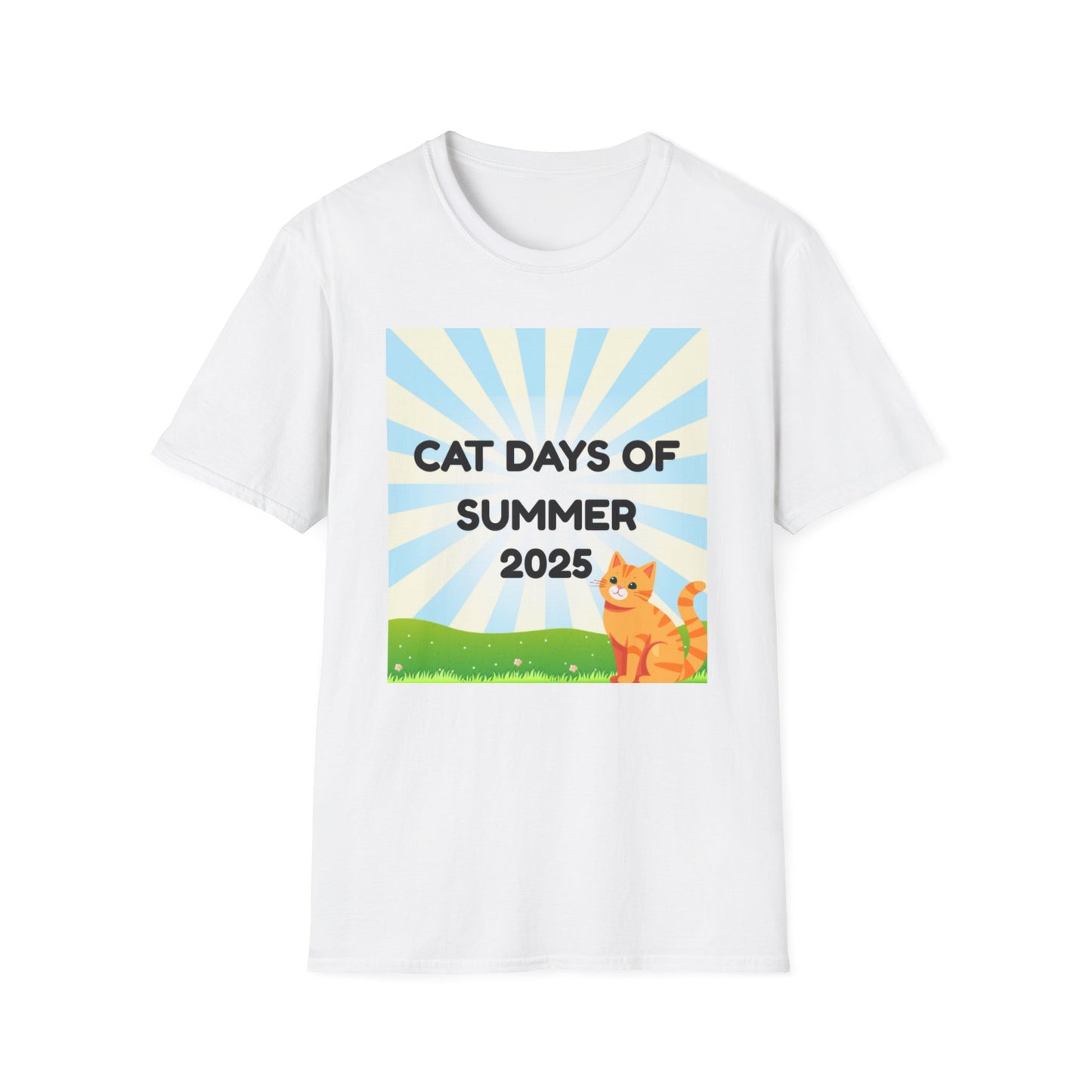 Summer Cat Days Unisex T-Shirt, Cute Cat Tee, Funny Pet Lover Gift, Casual Summer Wear, Summer 2025 T-Shirt
