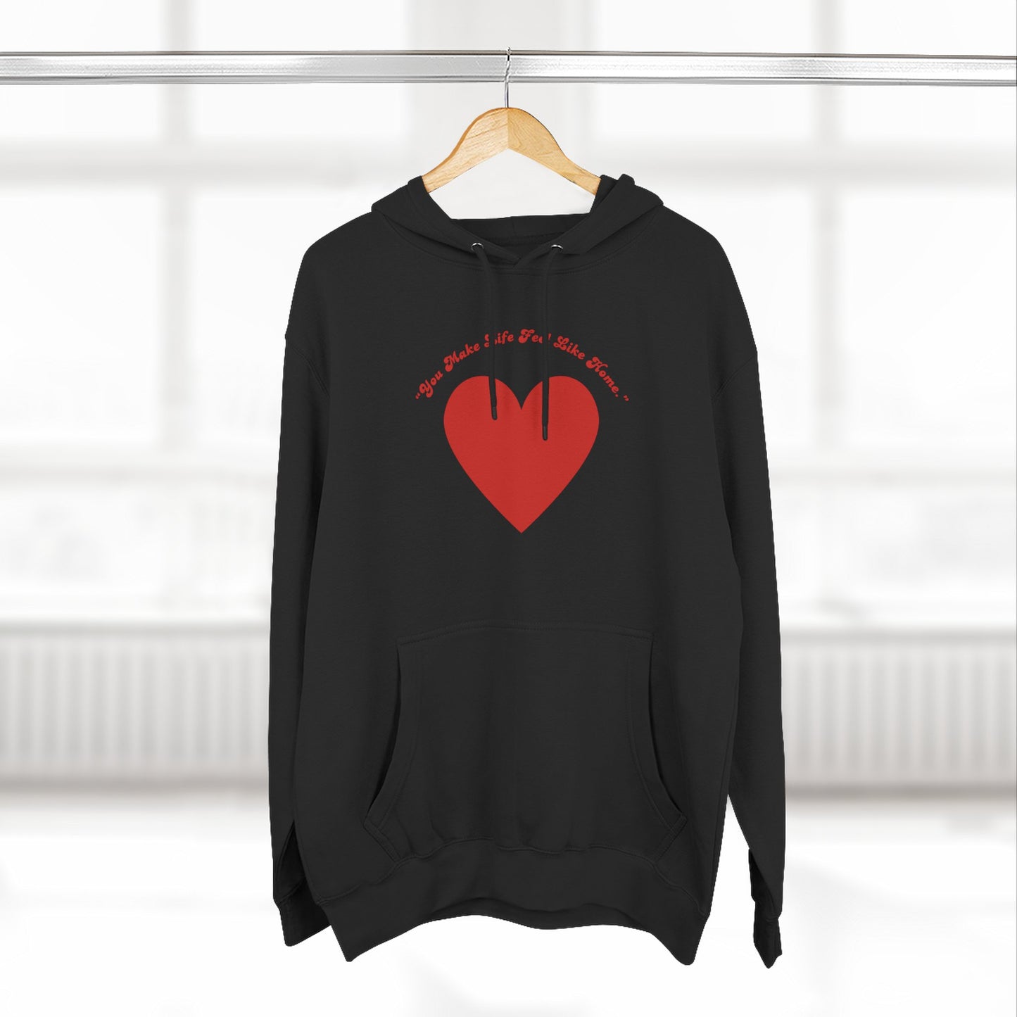 Red Heart Illustration Hoodie | Simple Minimal Love Graphic