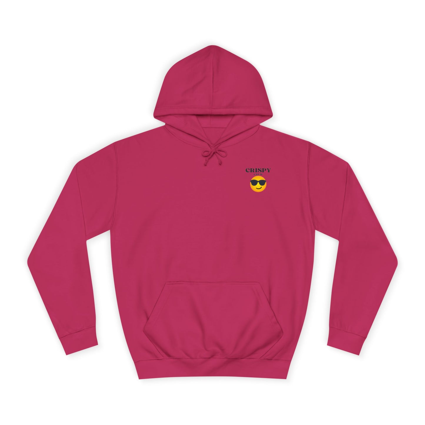 Crispy Emoji Unisex College Hoodie, Cool College Apparel, Casual Wear, Gift for Students, Trendy Fashion Piece, Classy Loungewear