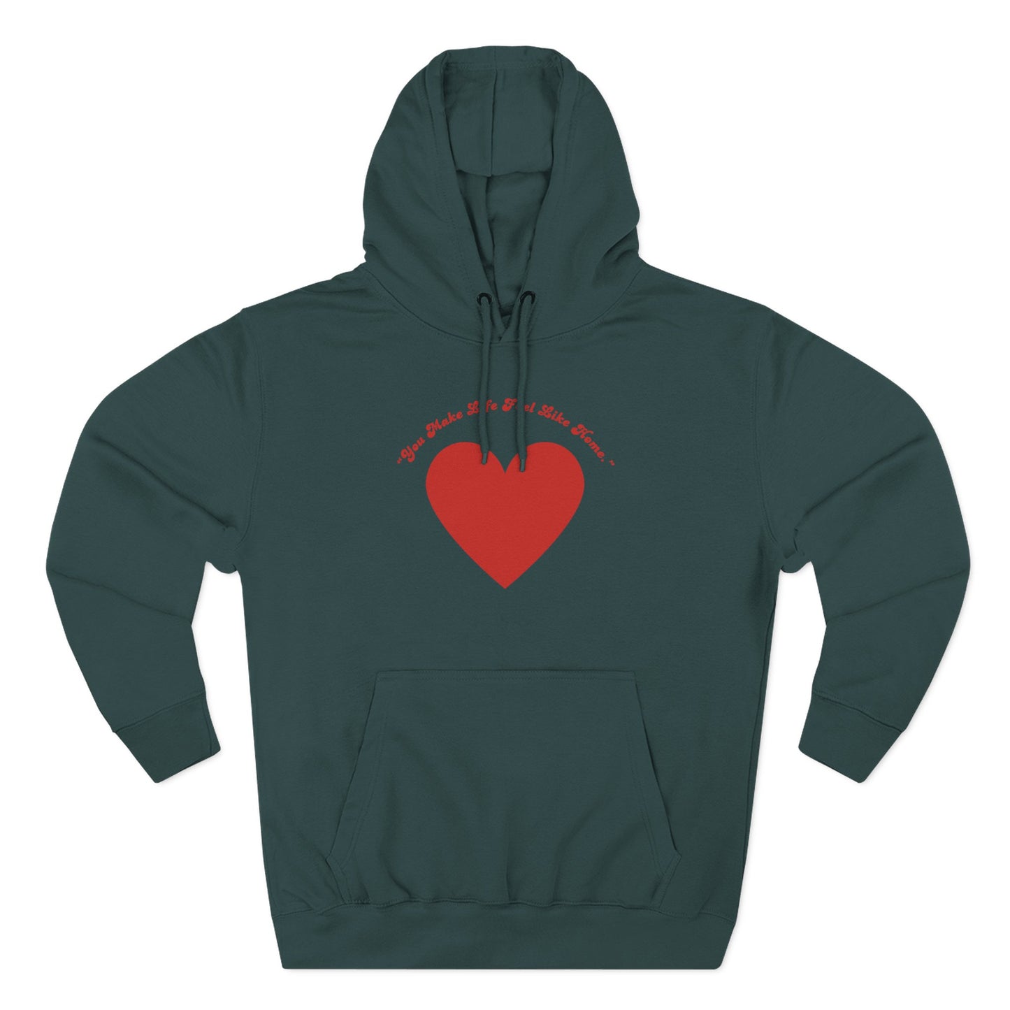 Red Heart Illustration Hoodie | Simple Minimal Love Graphic