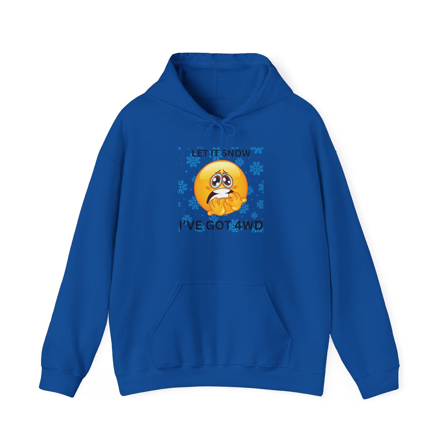 Let It Snow I've Got 4WD Hoodie — Funny Winter 4x4 Off-Road Emoticon Sweatshirt