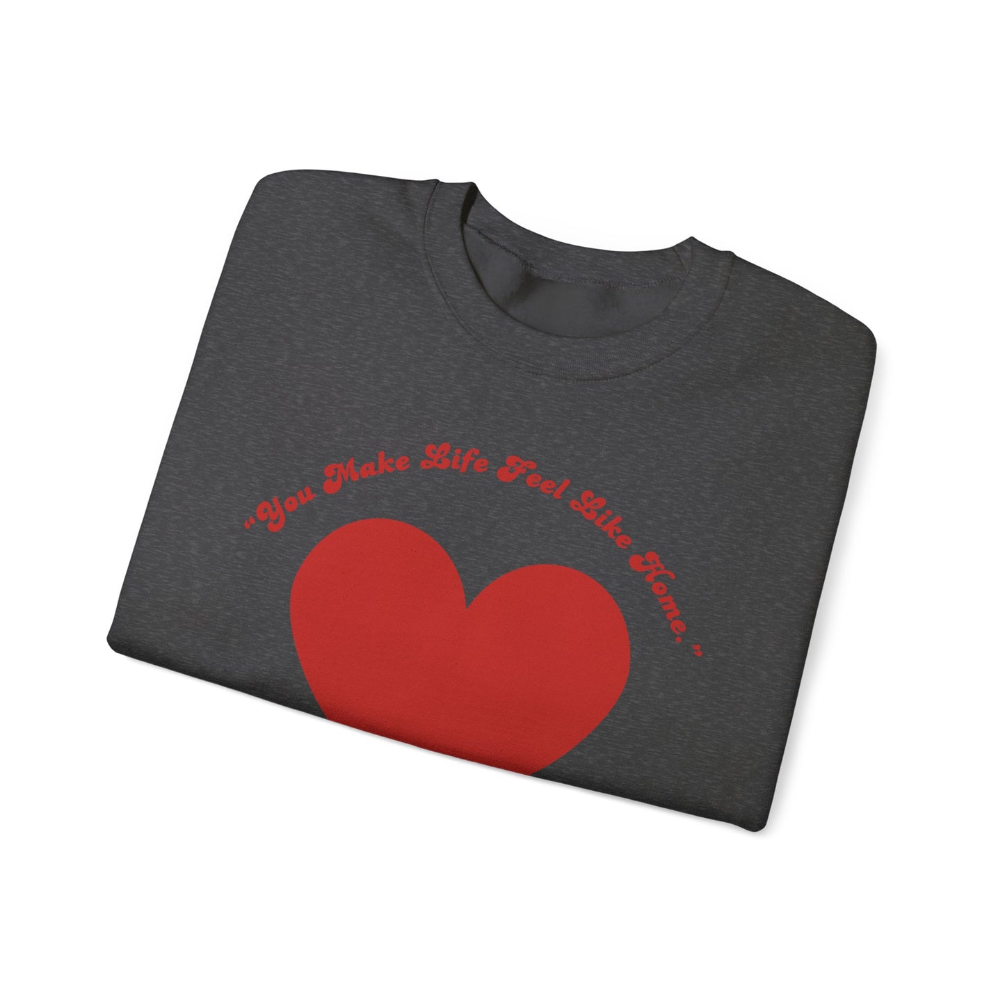 Red Heart Crewneck Sweatshirt | Minimal Love Graphic