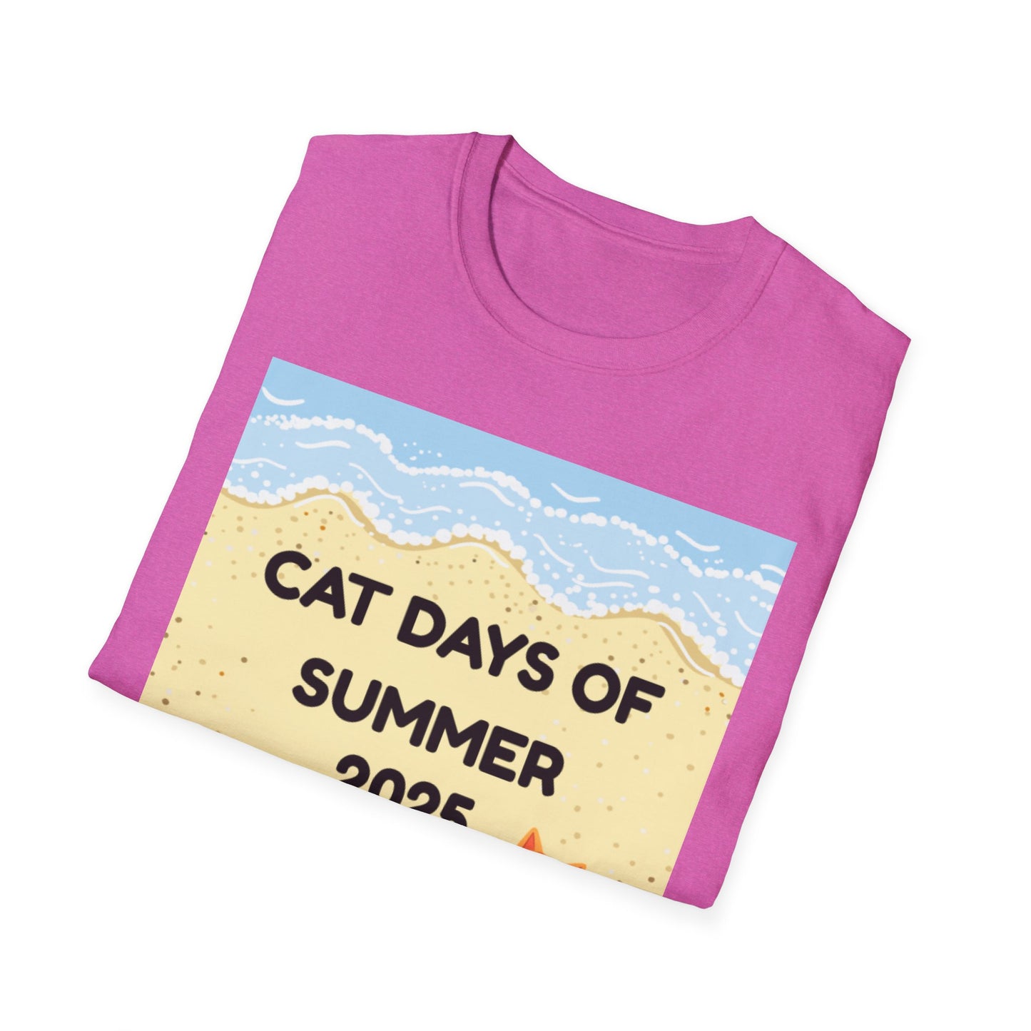 Cat Days of Summer T-Shirt, Fun Summer Tee, Cat Lover Gift, Beach Vibe Shirt, Summer Party Attire, 2025 Celebration T-Shirt