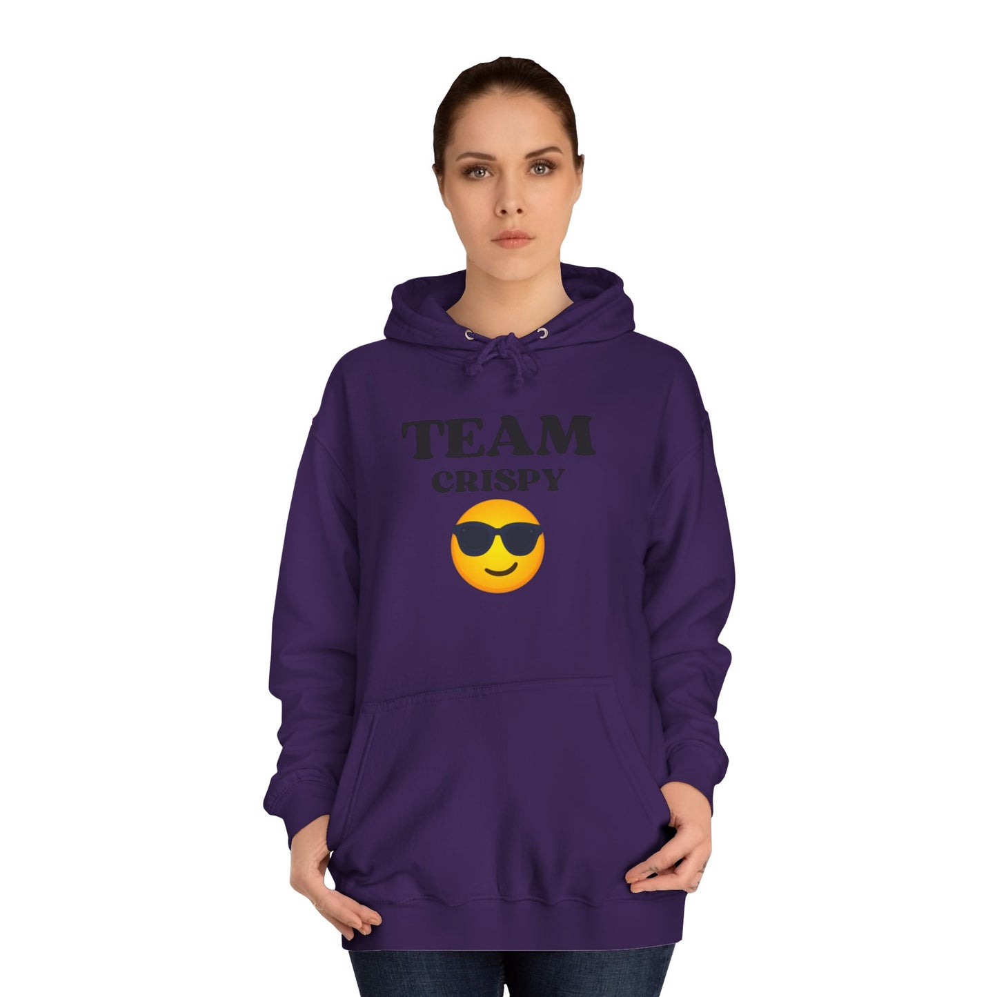 Cool College Hoodie - Team Crispy, Unisex Sweatshirt, Perfect for Students, Cozy Gift for Graduates, Casual Everyday Wear