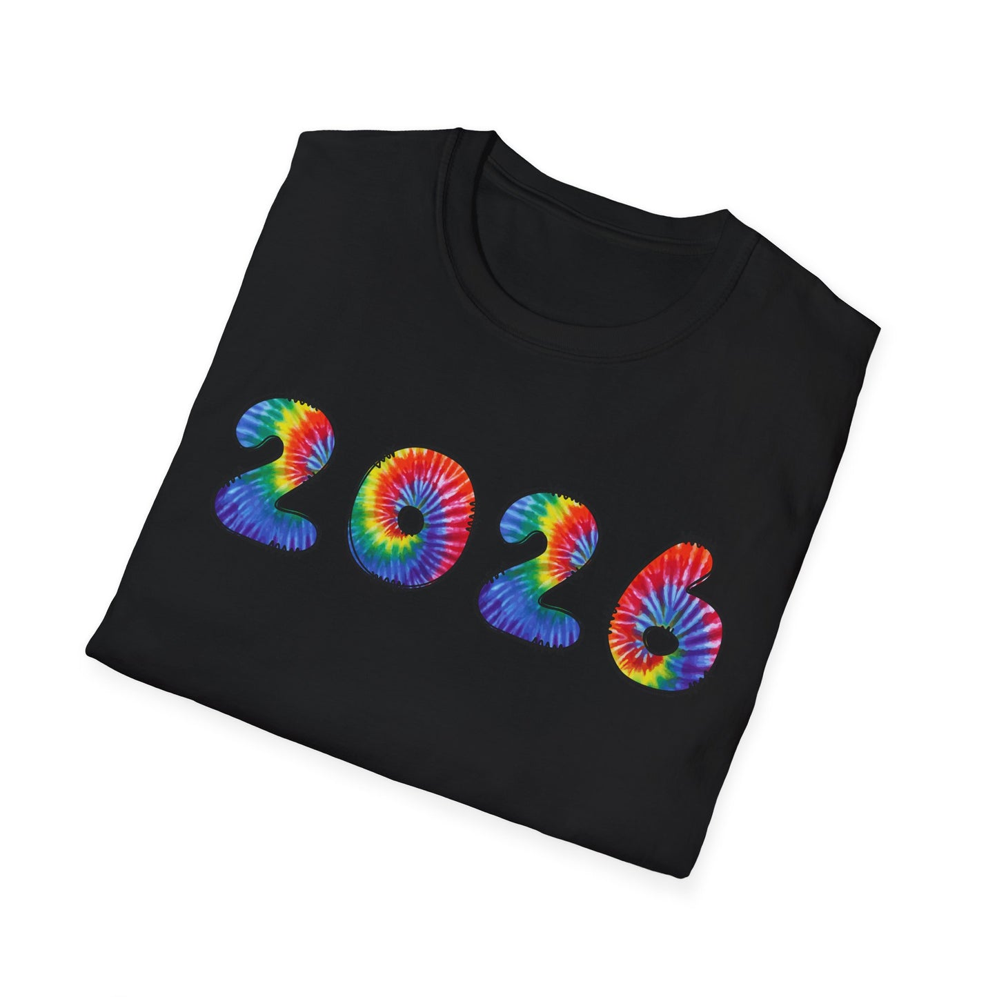 Tie Dye 2026 T-Shirt | Colorful Swirl Number Tee