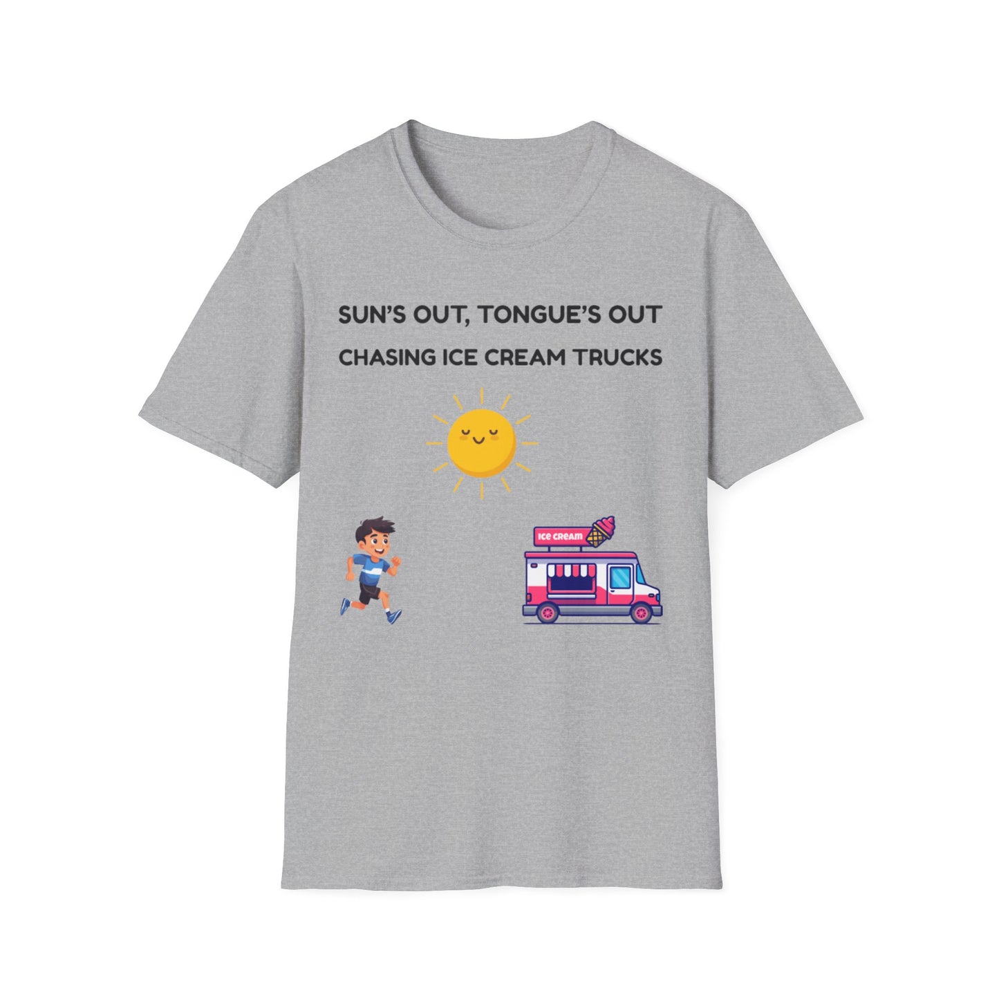 Suns Out Tongues Out Ice Cream TShirt, Summer Fun Shirt, Kids Ice Cream Truck Tee, Playful Unisex TShirt, Ice Cream Lover Gift