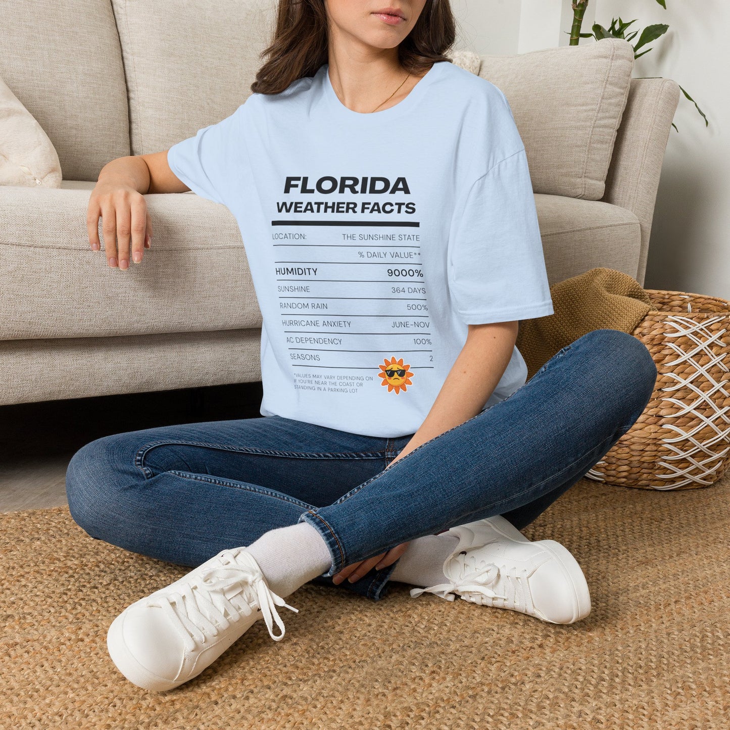 Florida Weather Facts T-Shirt | Humidity 9000% Graphic Tee