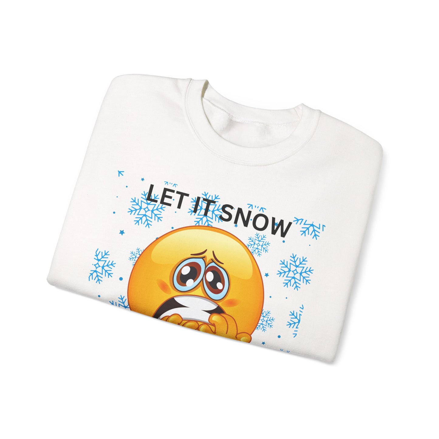 Crewneck Sweatshirt - 'Let It Snow I've Got 4WD' Funny Winter Emoji Design