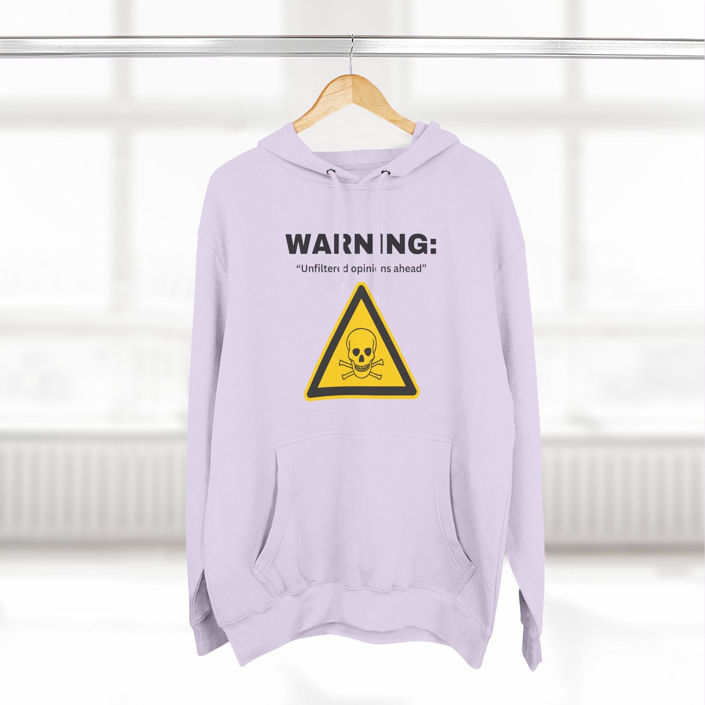 Warning Toxic Chemical Skull Triangle Hoodie | Hazard Symbol Graphic