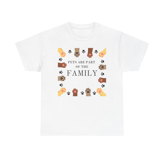 Pets Are Part of the Family Unisex Cotton Tee, Animal Lover Gift, Cute Pet Shirt, Family T-Shirt, Birthday, Pet Adoption