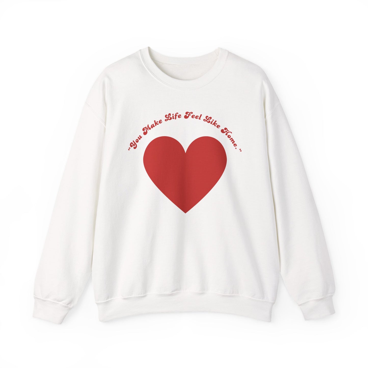 Red Heart Crewneck Sweatshirt | Minimal Love Graphic