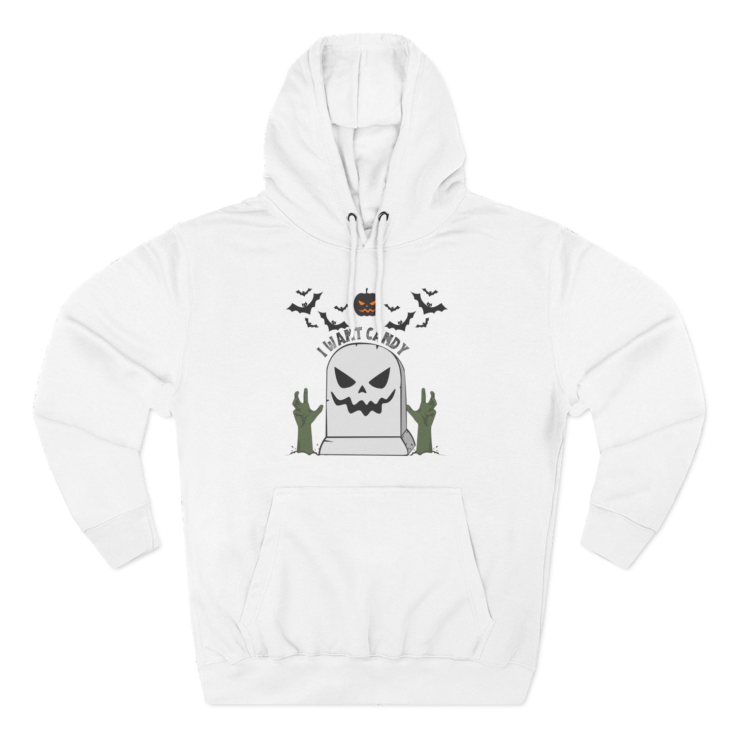 Spooky Halloween Hoodie, I Want Candy Fleece Hoodie, Goth Fashion, Trick or Treat Apparel, Cozy Fall Gift