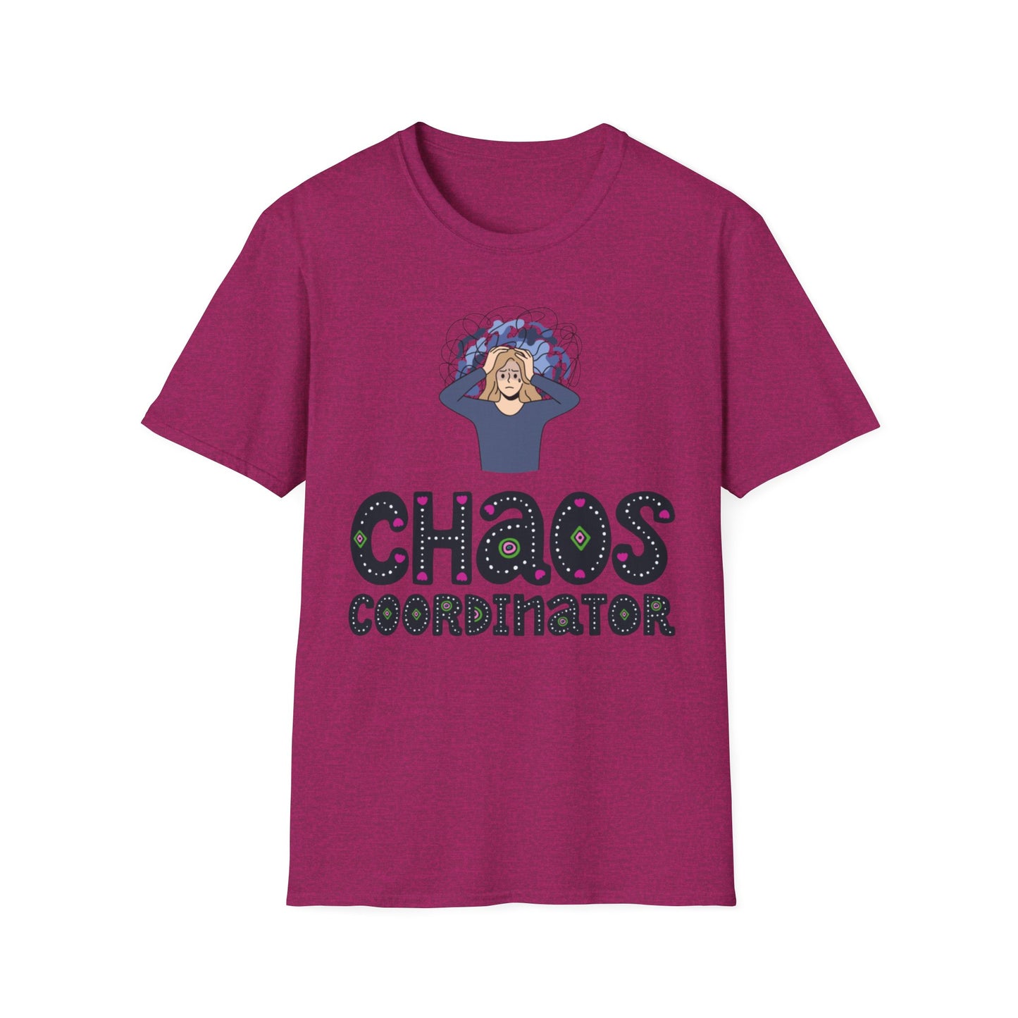 Chaos Coordinator T-Shirt, Fun Graphic Tee, Gift for Moms, Stress Relief Shirt, Self-Care Apparel, Quirky Humor Clothing