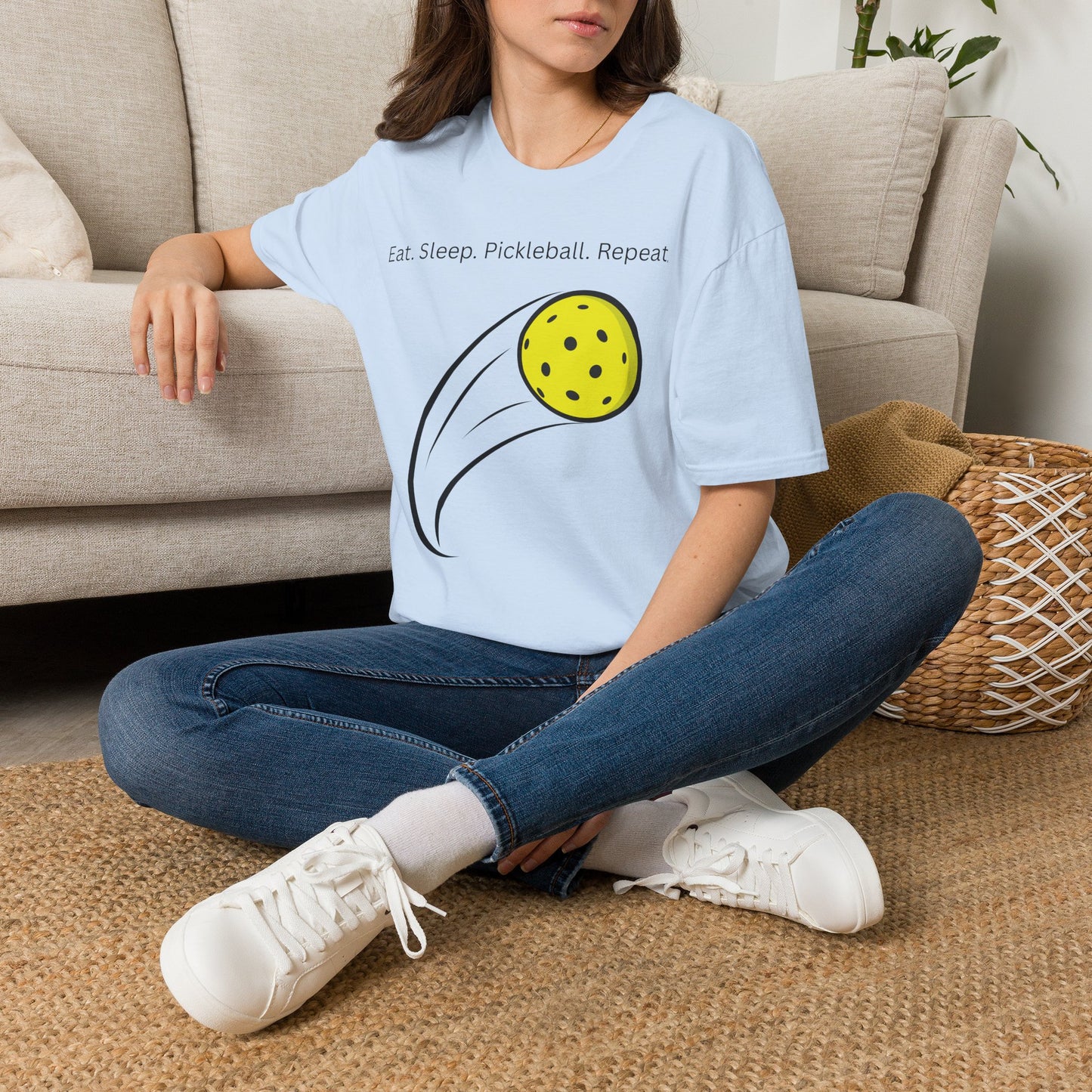 Eat. Sleep. Pickleball. Repeat. T-Shirt | Pickleball Ball Graphic Tee
