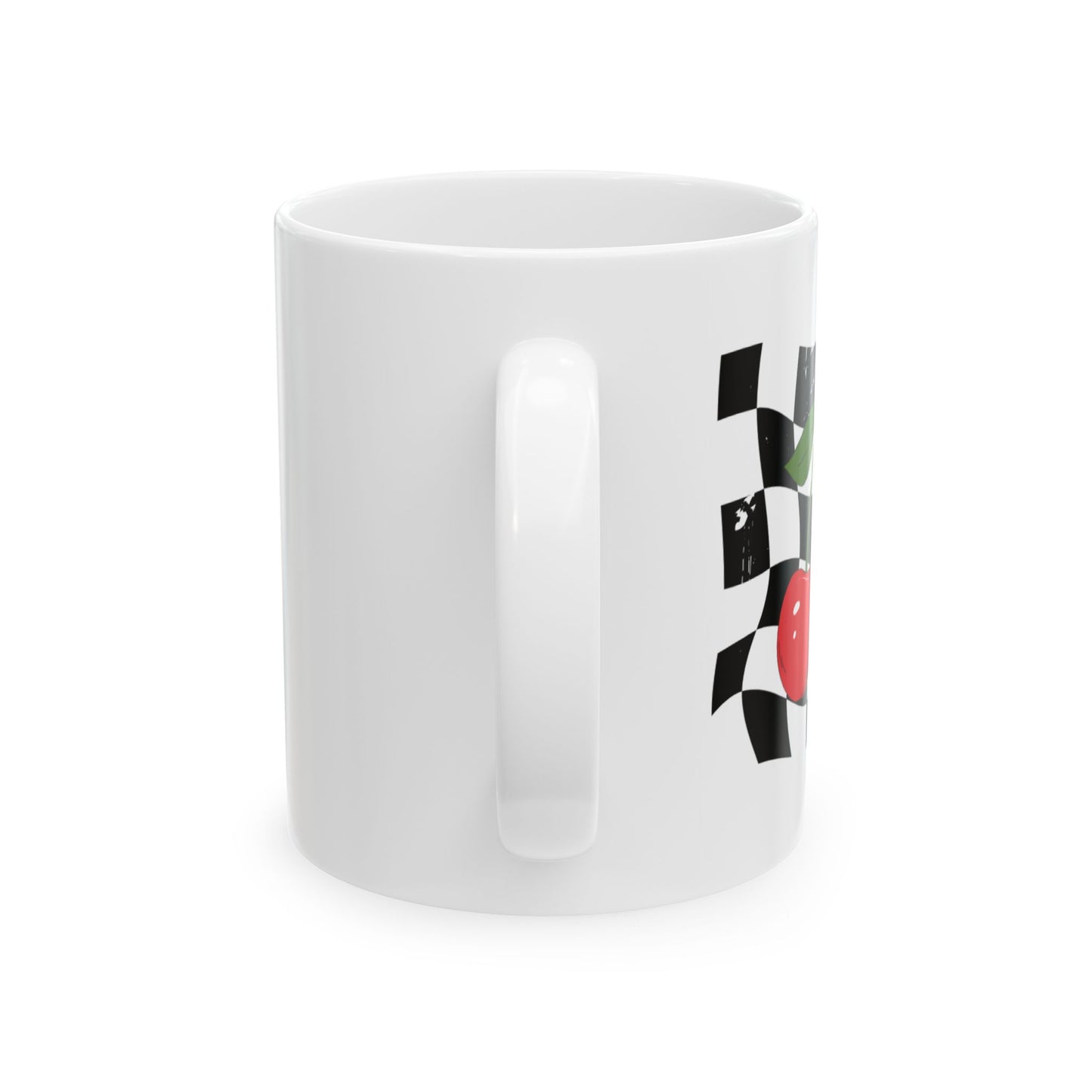 Retro Checkerboard Ceramic Mug | Coffee Lovers Gift, Tea Mug, Artistic Drinkware, Home Decor, Unique Kitchenware