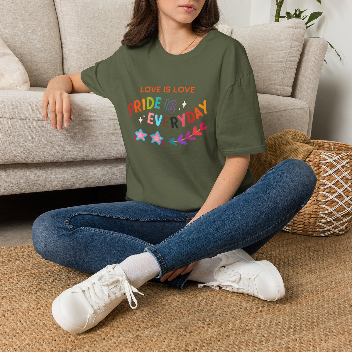 Love Is Love Pride Is Everyday T-Shirt | Rainbow Typography