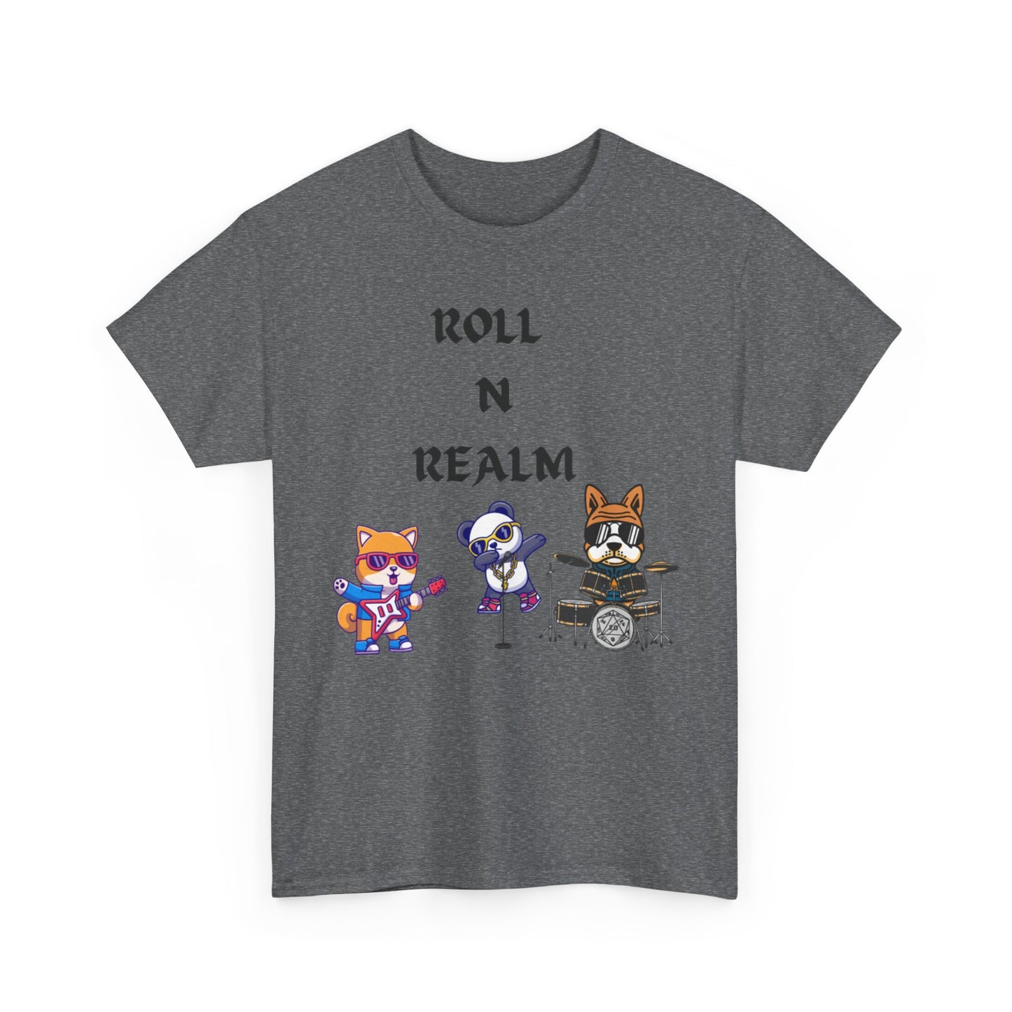 Music-Themed Unisex Heavy Cotton Tee - "Roll N Realm"