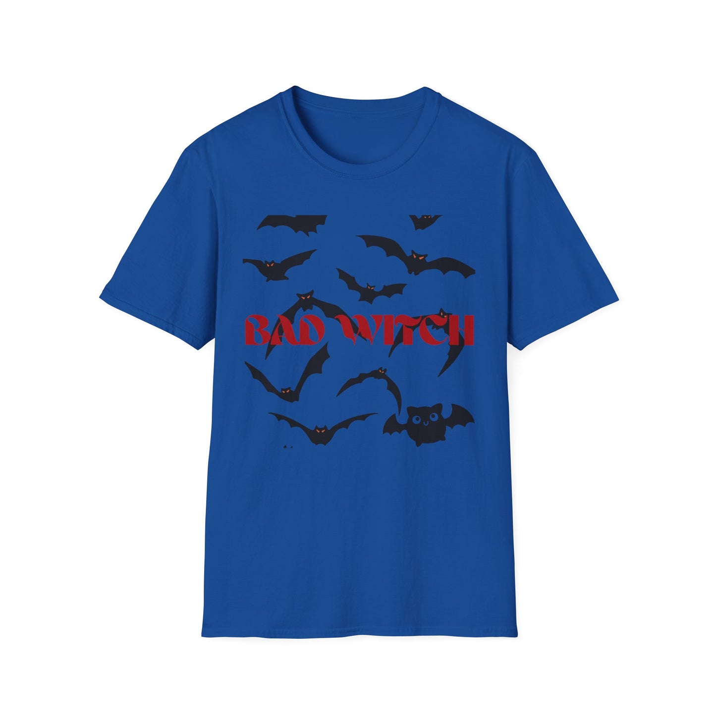 Bad Witch Halloween Unisex T-Shirt, Spooky Shirt, Halloween Costume, Witchy Tee, Bat Graphic Top, Fall Outfit