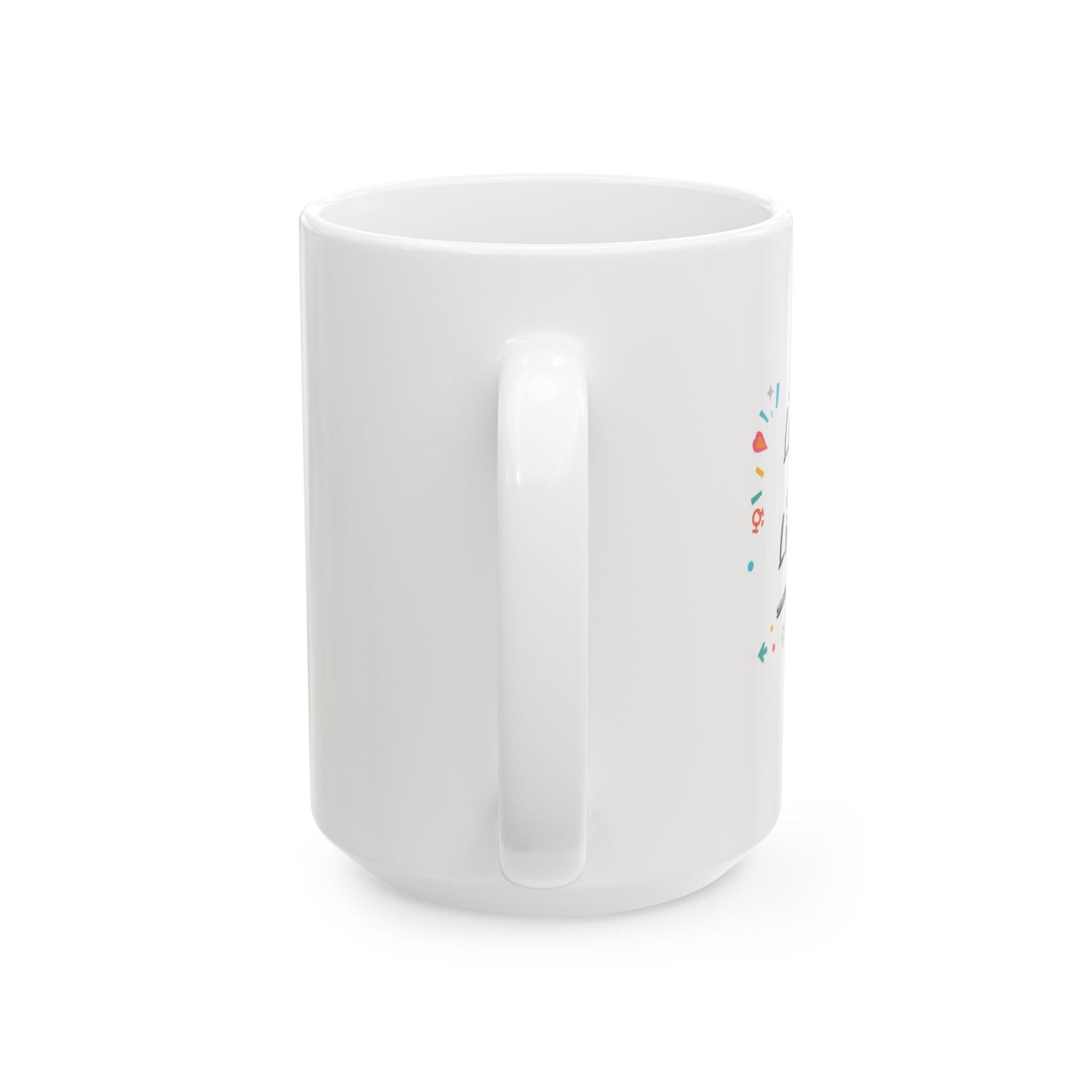 Floral Cat Illustration Mug | Ceramic Coffee Cup