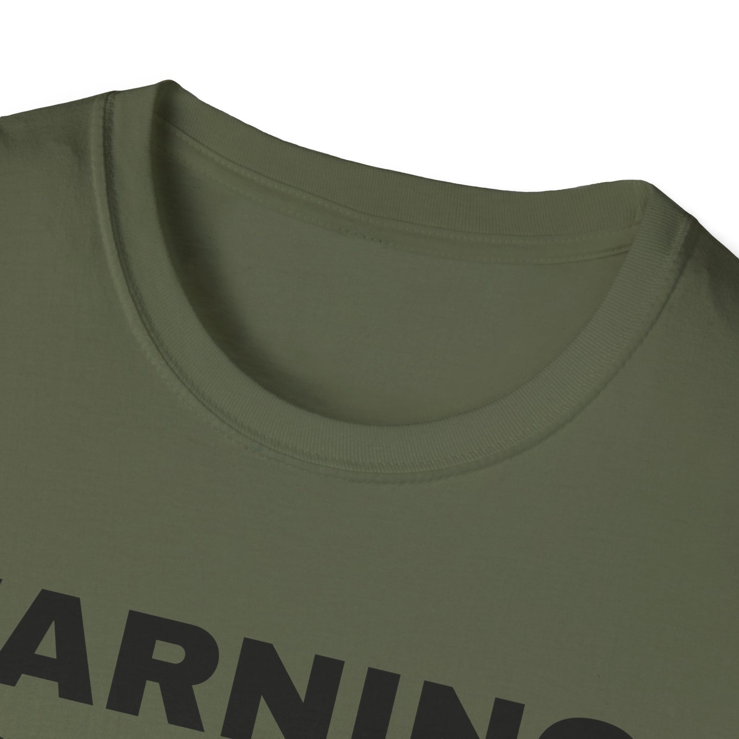 Warning "Unfiltered opinions ahead" T-Shirt | Skull Hazard Symbol