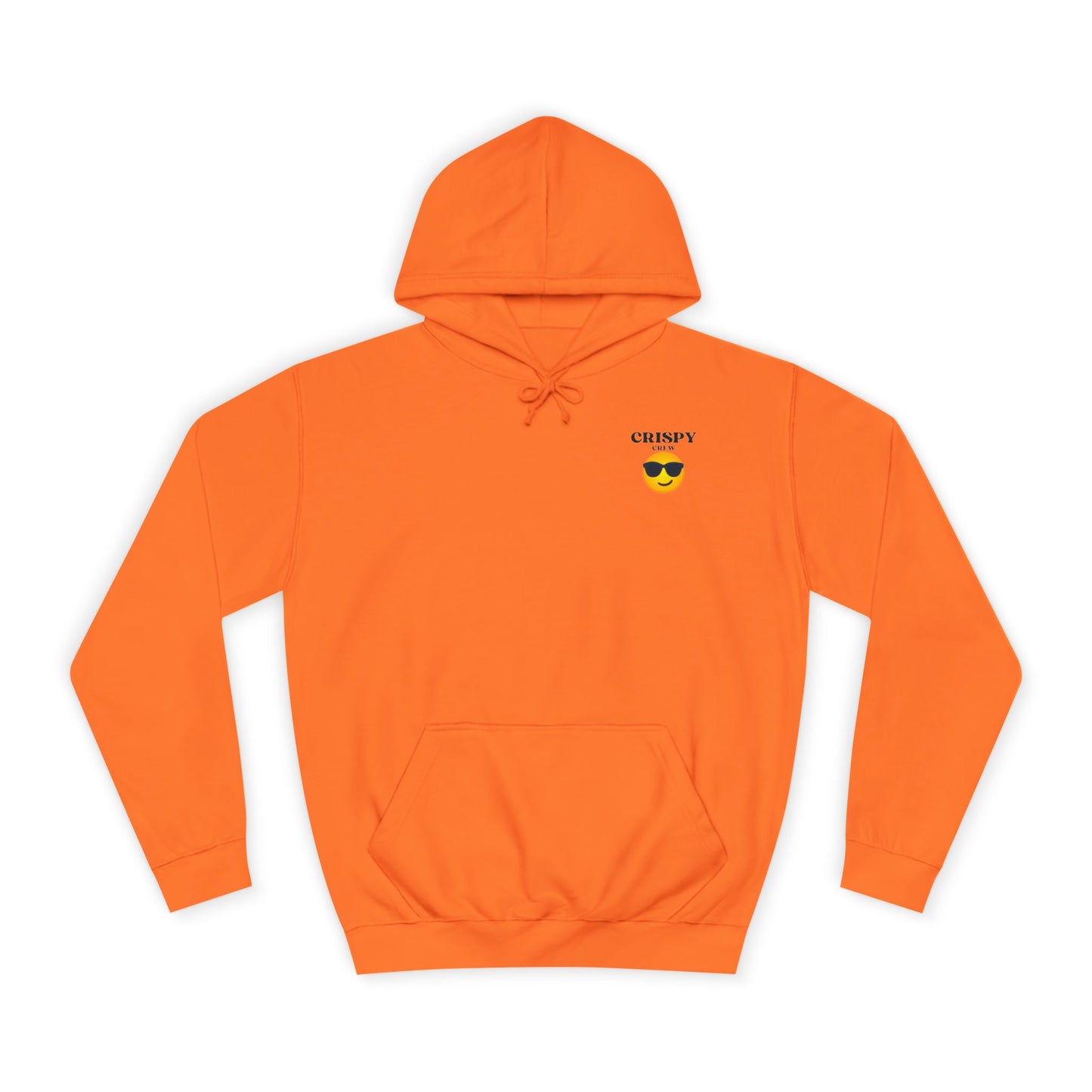 Crispy Emoji Unisex College Hoodie, Cool College Apparel, Casual Wear, Gift for Students, Trendy Fashion Piece, Classy Loungewear