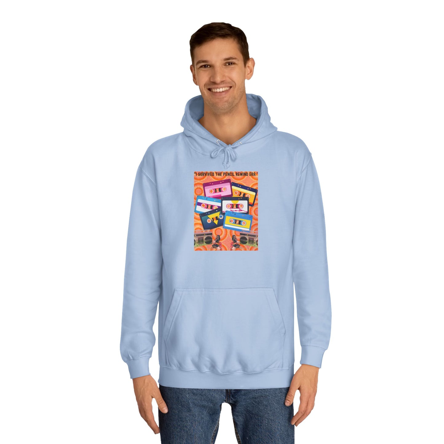 Colorful Retro College Hoodie, Unisex College Sweatshirt, Graphic Hoodie for Students, Cozy Casual Wear, Gift for College Students