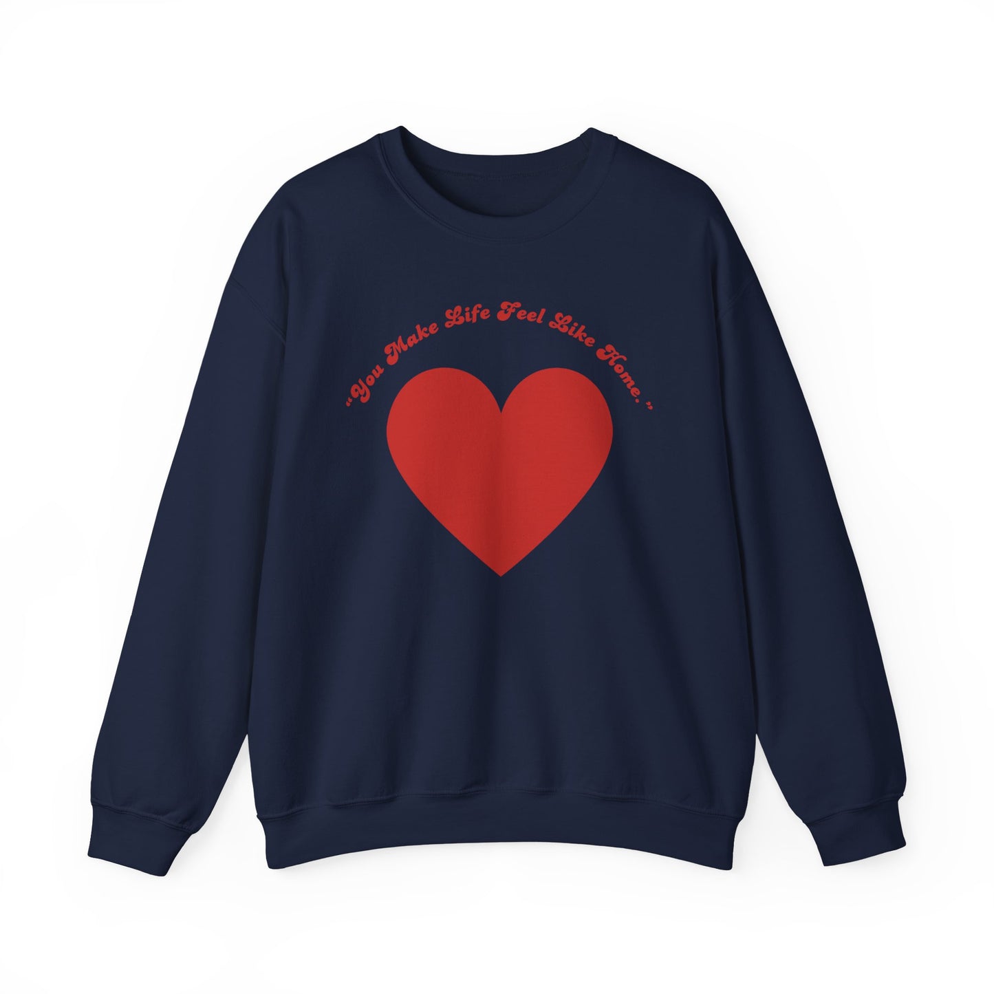 Red Heart Crewneck Sweatshirt | Minimal Love Graphic