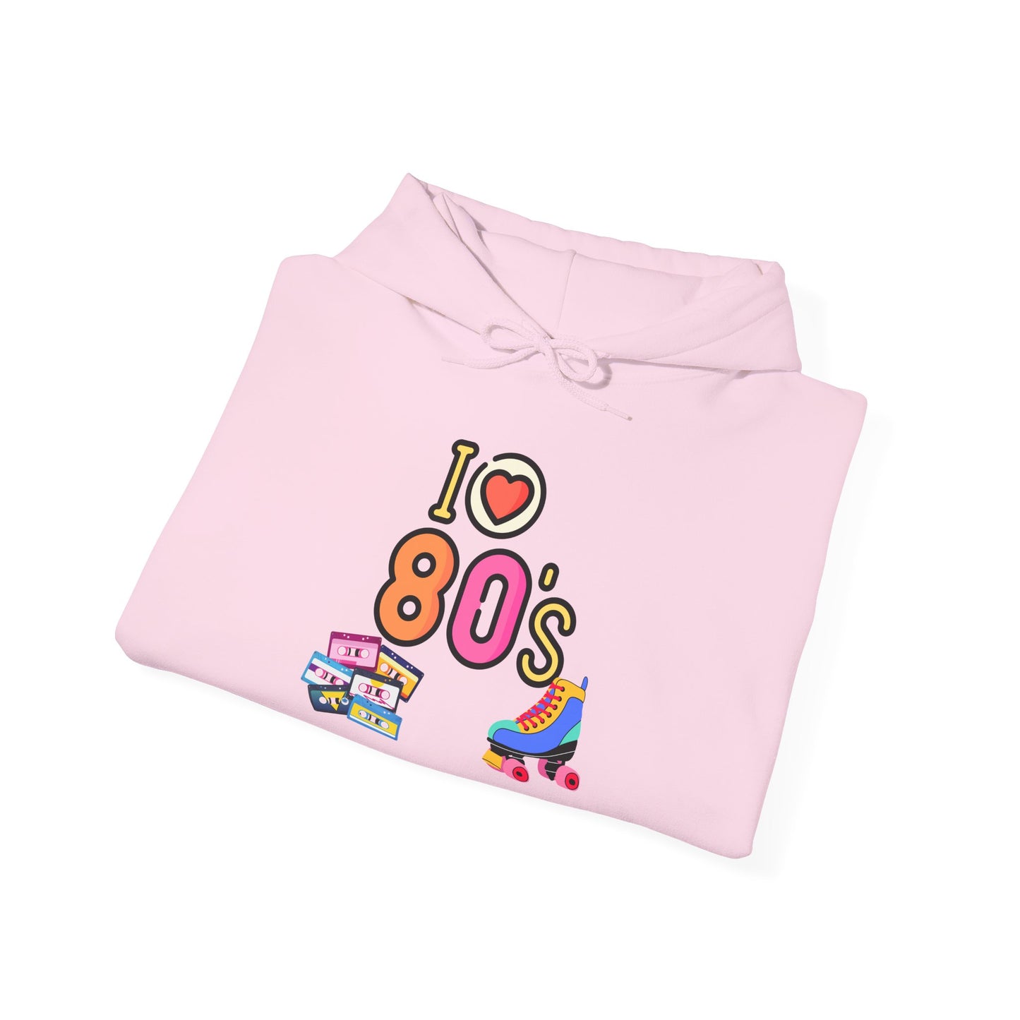 I Love 80s Roller Skate Hoodie | Retro 80s Neon Graphic