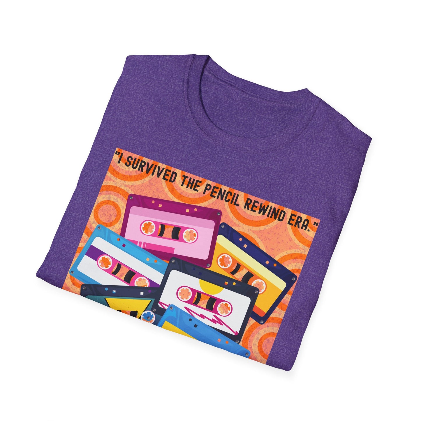 Vintage 90s T-Shirt, Retro Graphic Tee, I Survived the Pencil Rewind Era, Gift for Music Lovers, Nostalgic Apparel