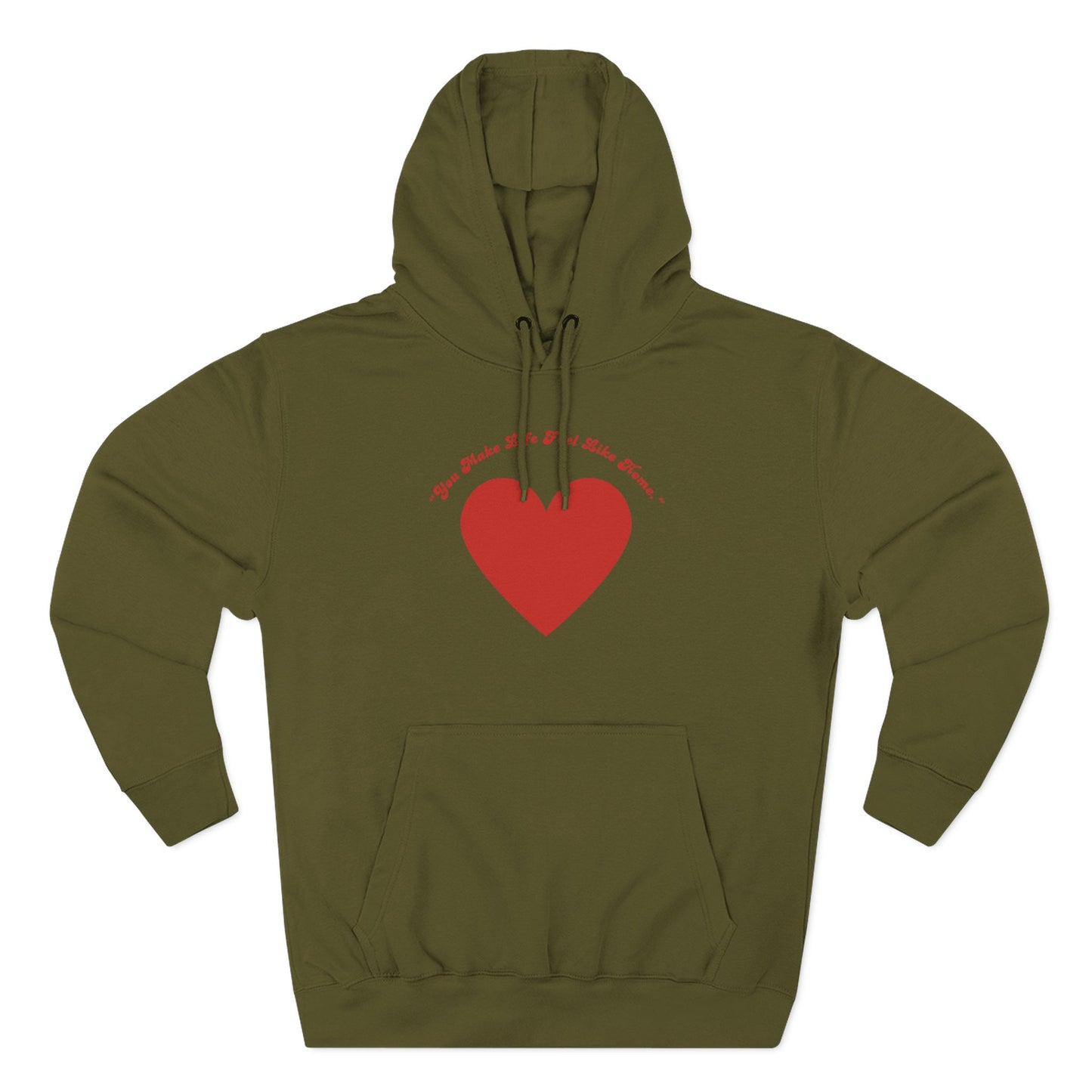 Red Heart Illustration Hoodie | Simple Minimal Love Graphic