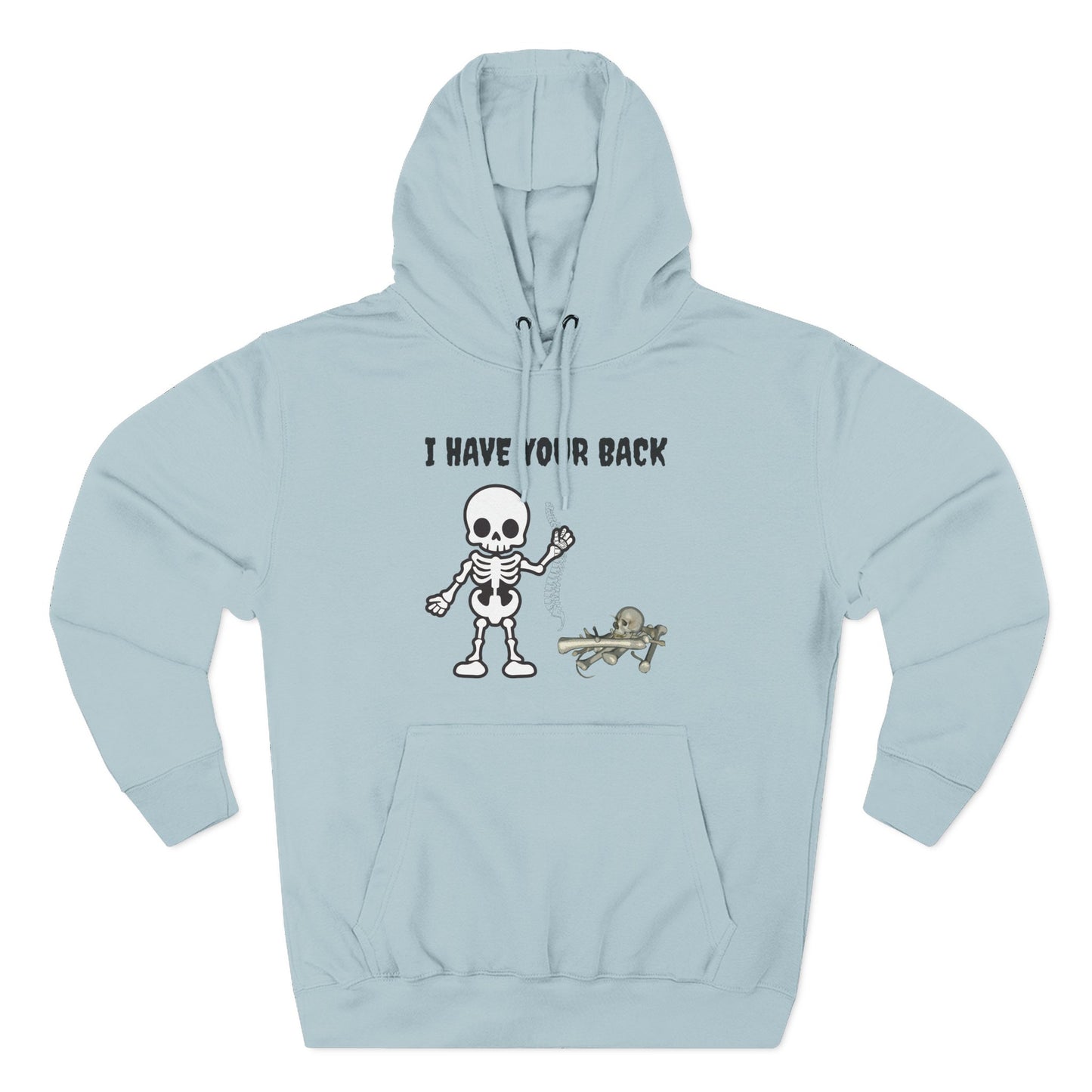 Skeleton Support Fleece Hoodie, Funny Sweatshirt, Unique Gift for Halloween, Cozy Fall Wear, Unisex Hoodie