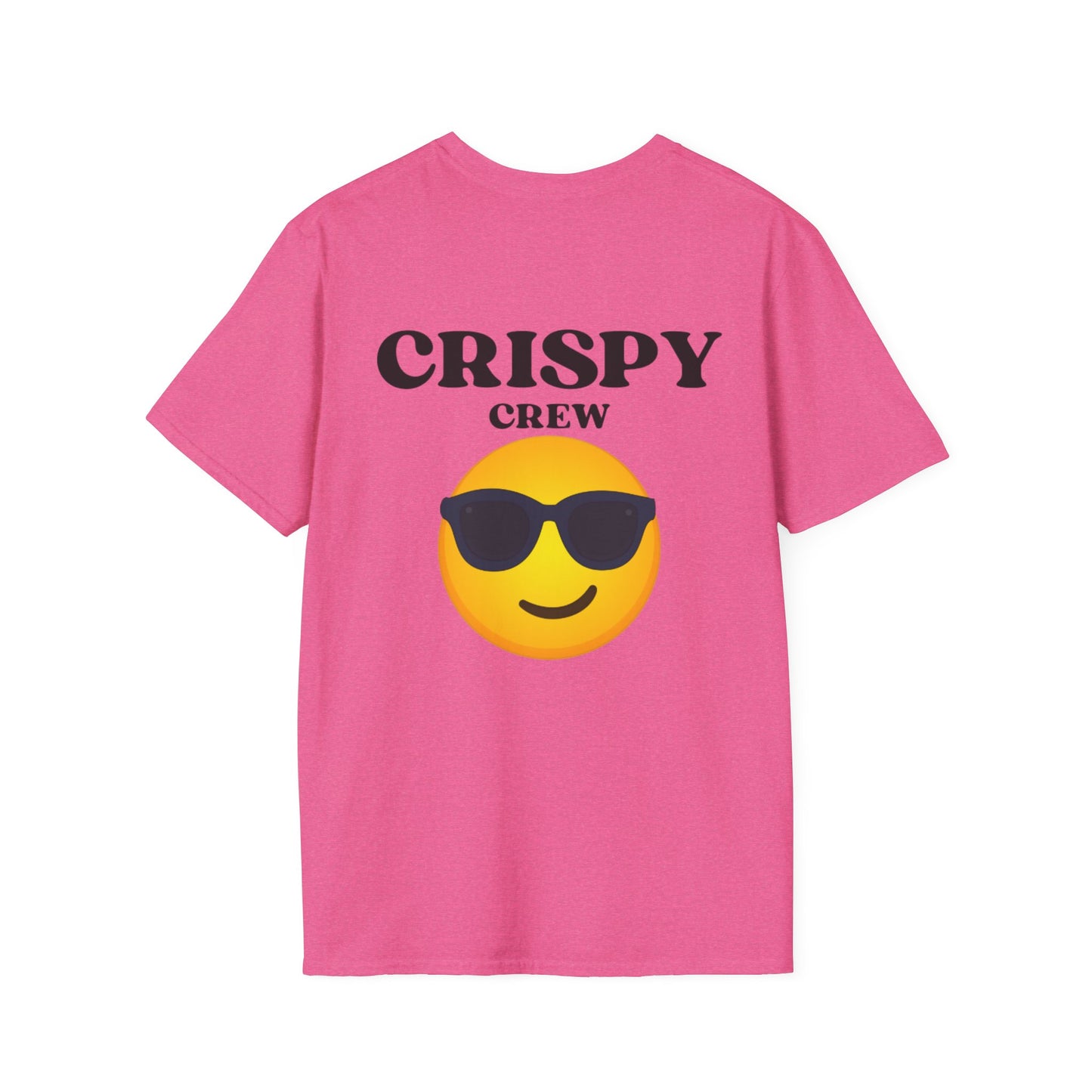 Crispy Crew Unisex T-Shirt, Fun Casual Wear, Summer Vibes, Gifts for Friends, Emoji Apparel, Birthday Celebrations, Trendy Fashion