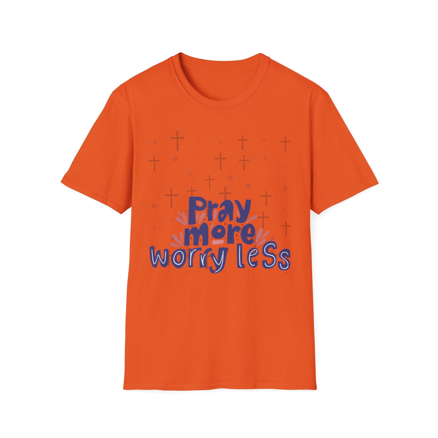 Pray More Worry Less Unisex T-Shirt, Inspirational Tee for Faith, Religious Gift, Casual Wear, Positive Vibes Apparel
