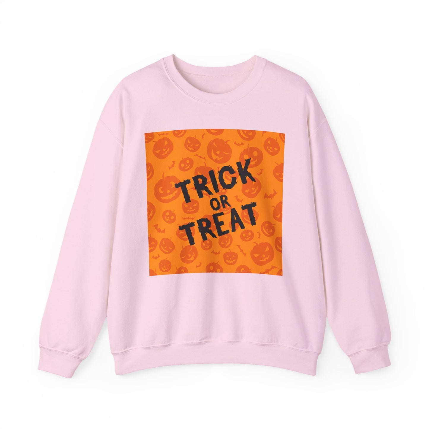 Halloween Trick or Treat Crewneck Sweatshirt, Cozy Fall Apparel, Unisex Sweater, Festive Halloween Sweater, Pumpkin Theme Sweatshirt