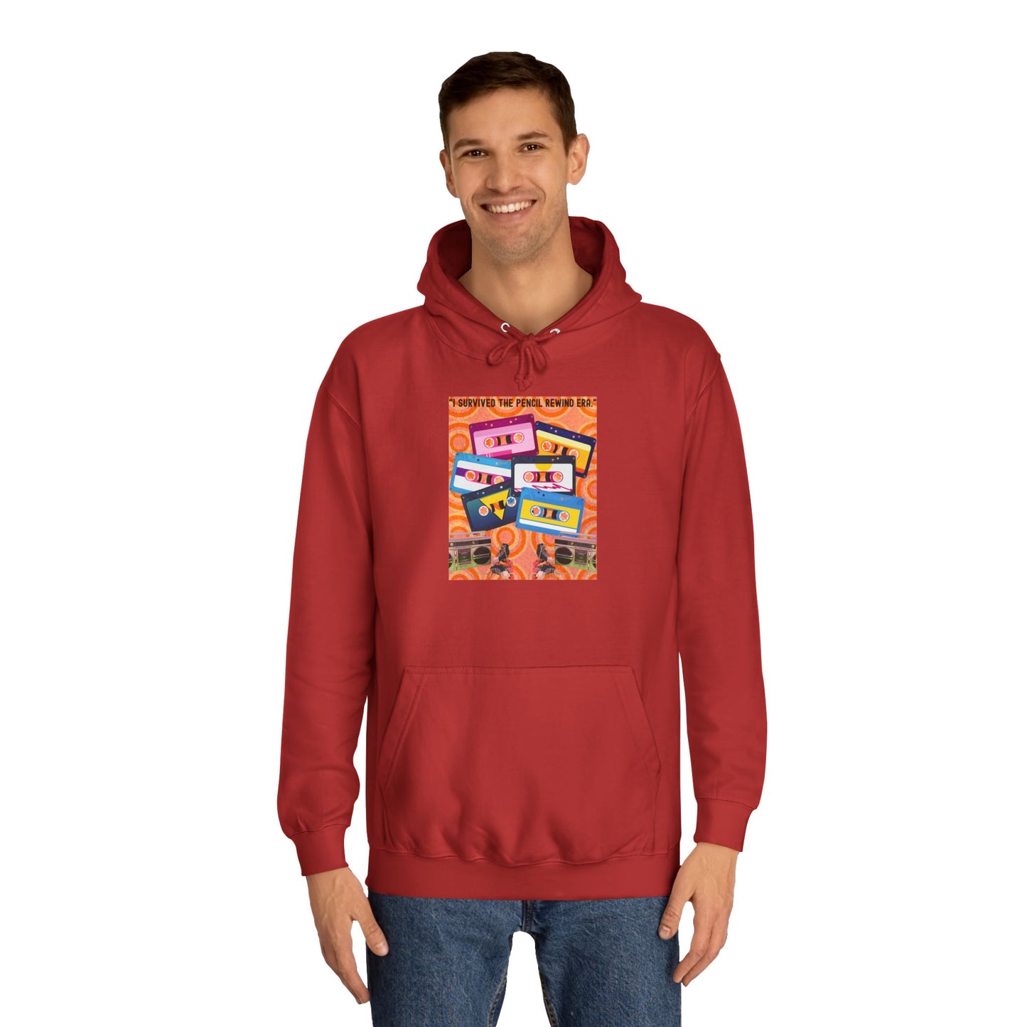 Colorful Retro College Hoodie, Unisex College Sweatshirt, Graphic Hoodie for Students, Cozy Casual Wear, Gift for College Students