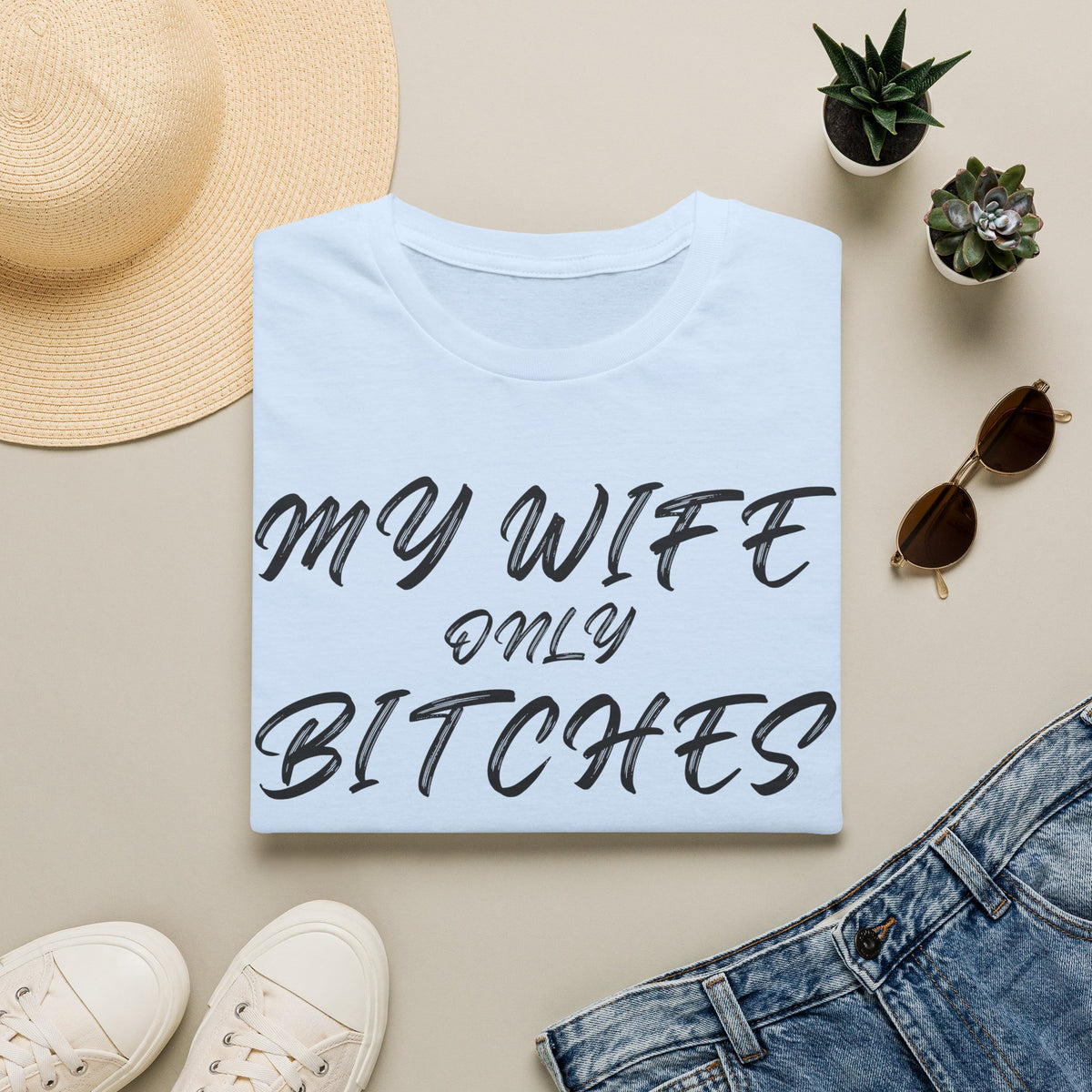 My Wife only Bitches "When She Breathes" T-Shirt | Funny Relationship Quote Shirt