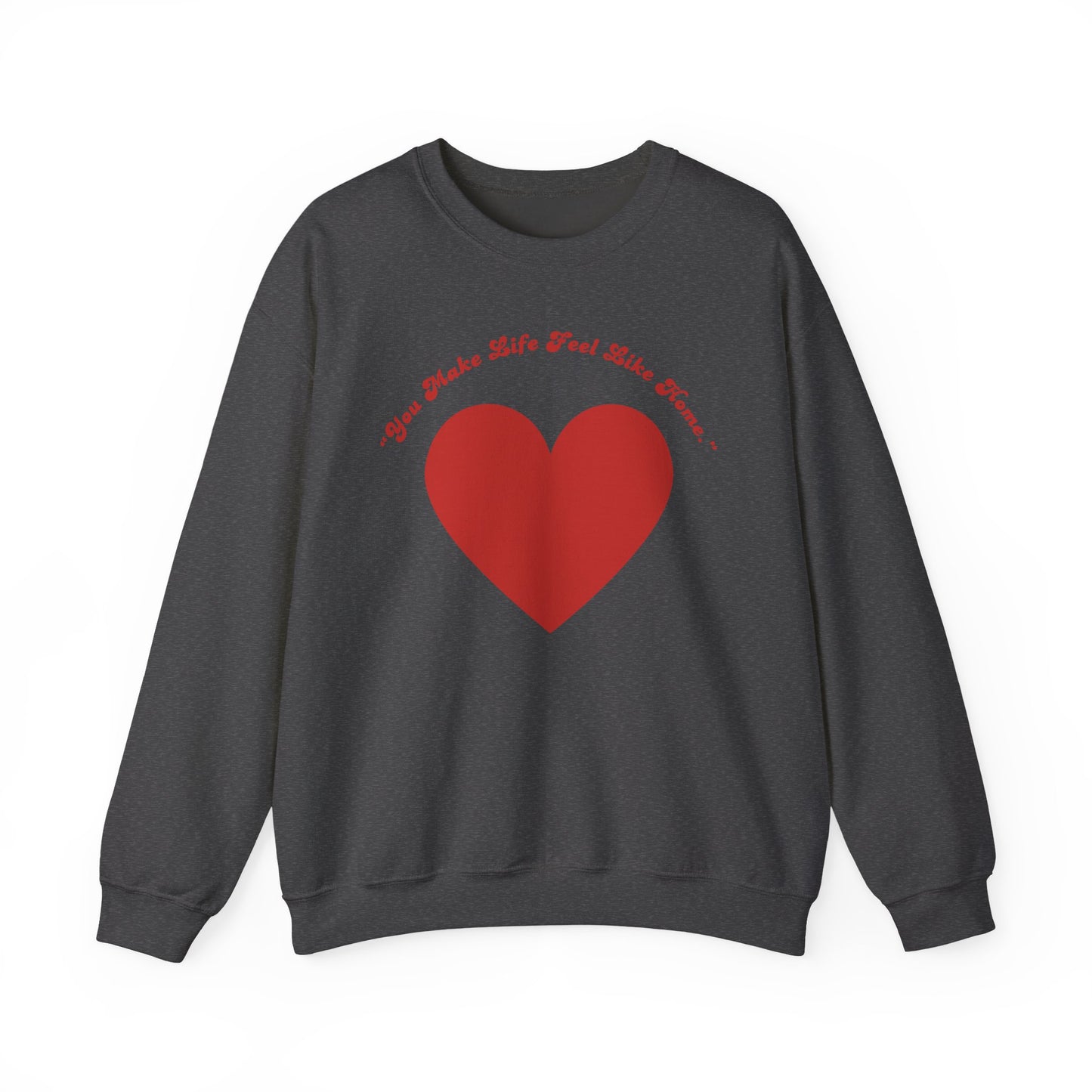 Red Heart Crewneck Sweatshirt | Minimal Love Graphic