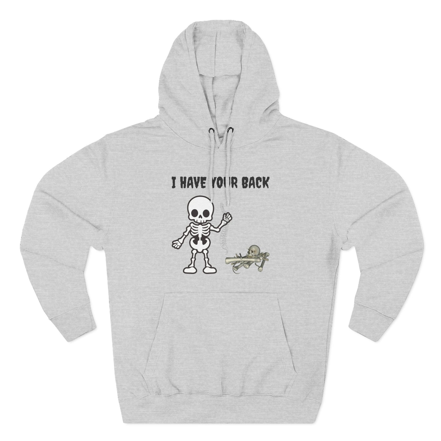 Skeleton Support Fleece Hoodie, Funny Sweatshirt, Unique Gift for Halloween, Cozy Fall Wear, Unisex Hoodie