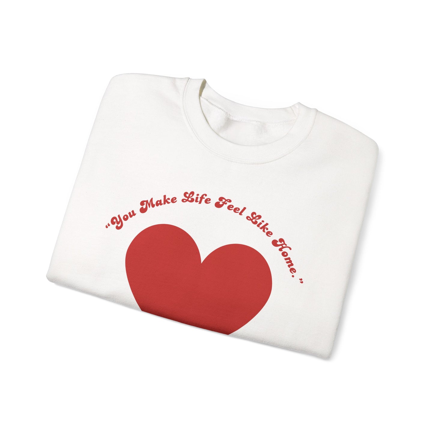 Red Heart Crewneck Sweatshirt | Minimal Love Graphic