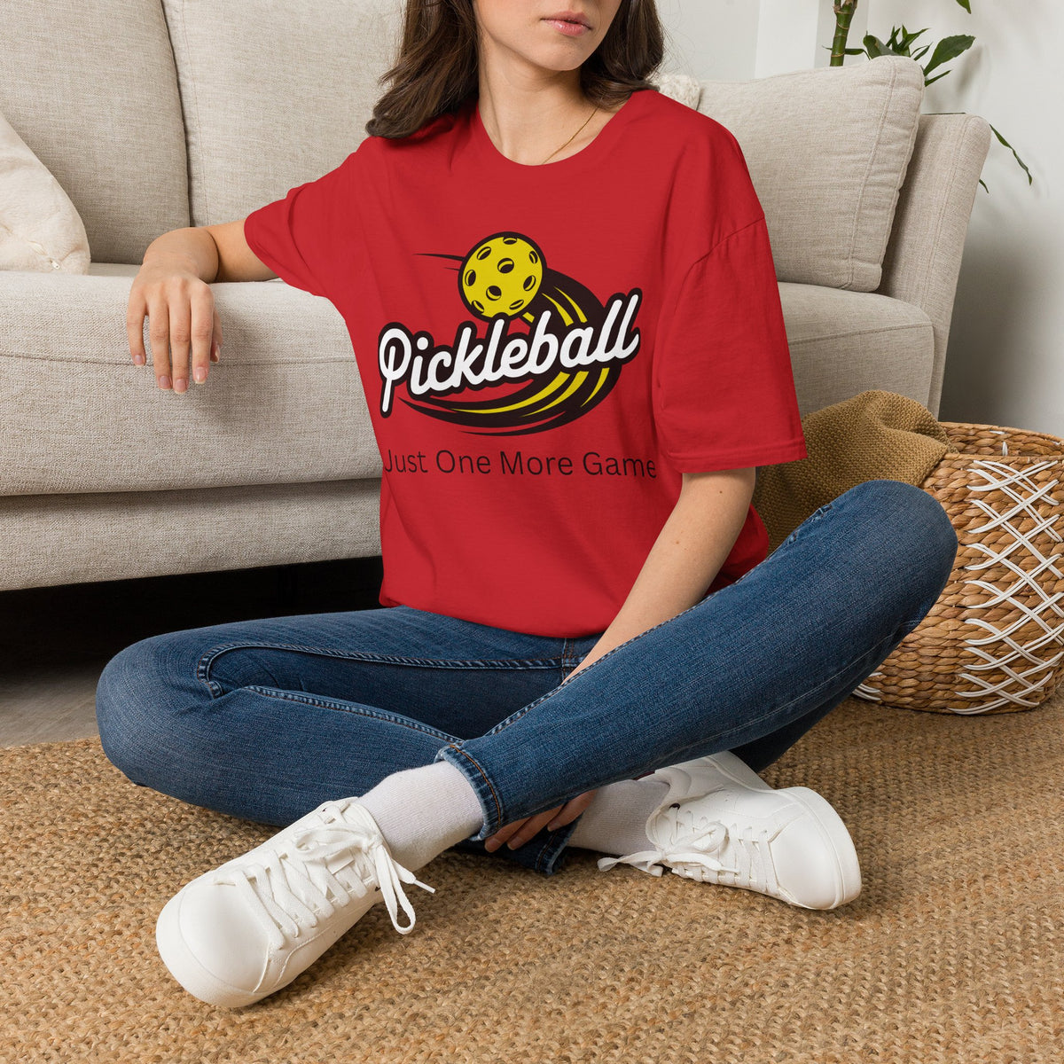 Pickleball Logo 'Just One More Game' T-Shirt | Pickleball Tee