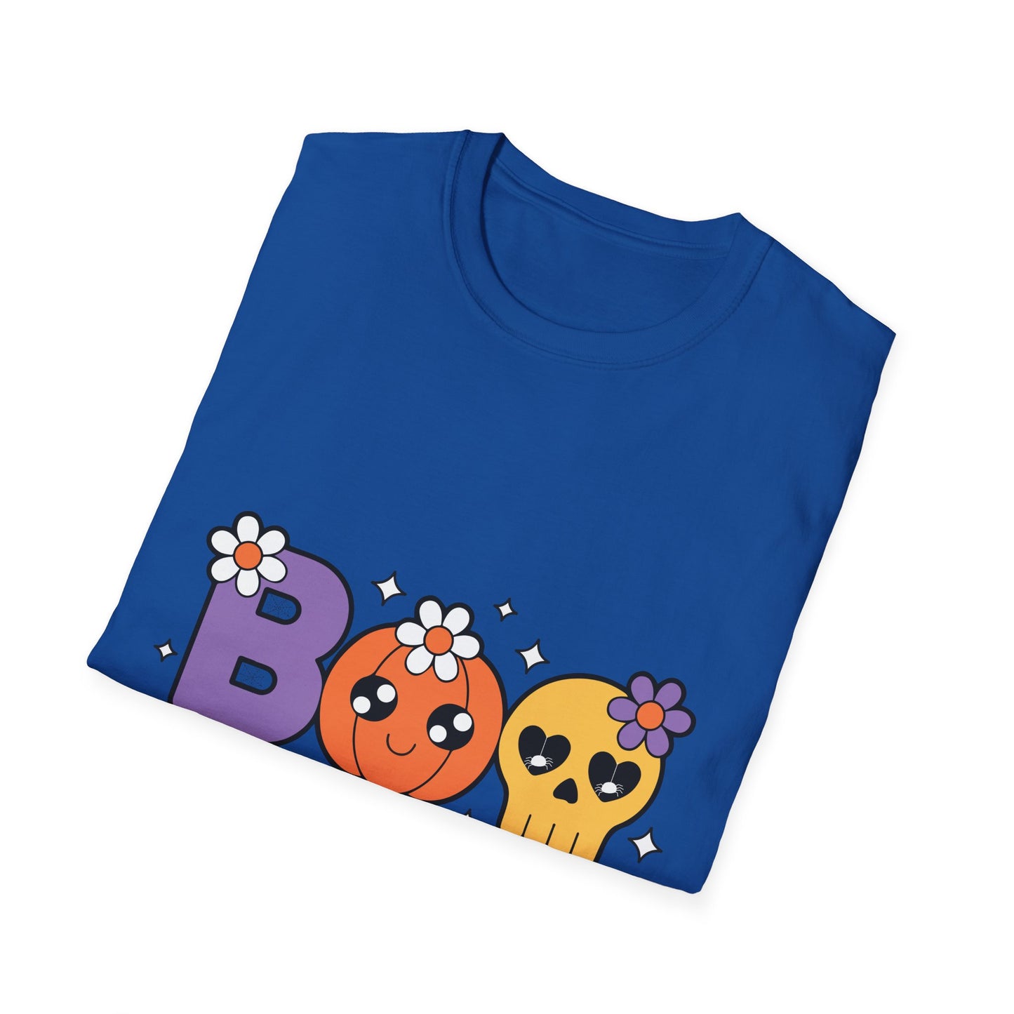 Whimsical Halloween T-Shirt with Boo Design, Cute Graphic Tee, Fall Fashion, Gift for October Birthdays, Spooky Season Apparel