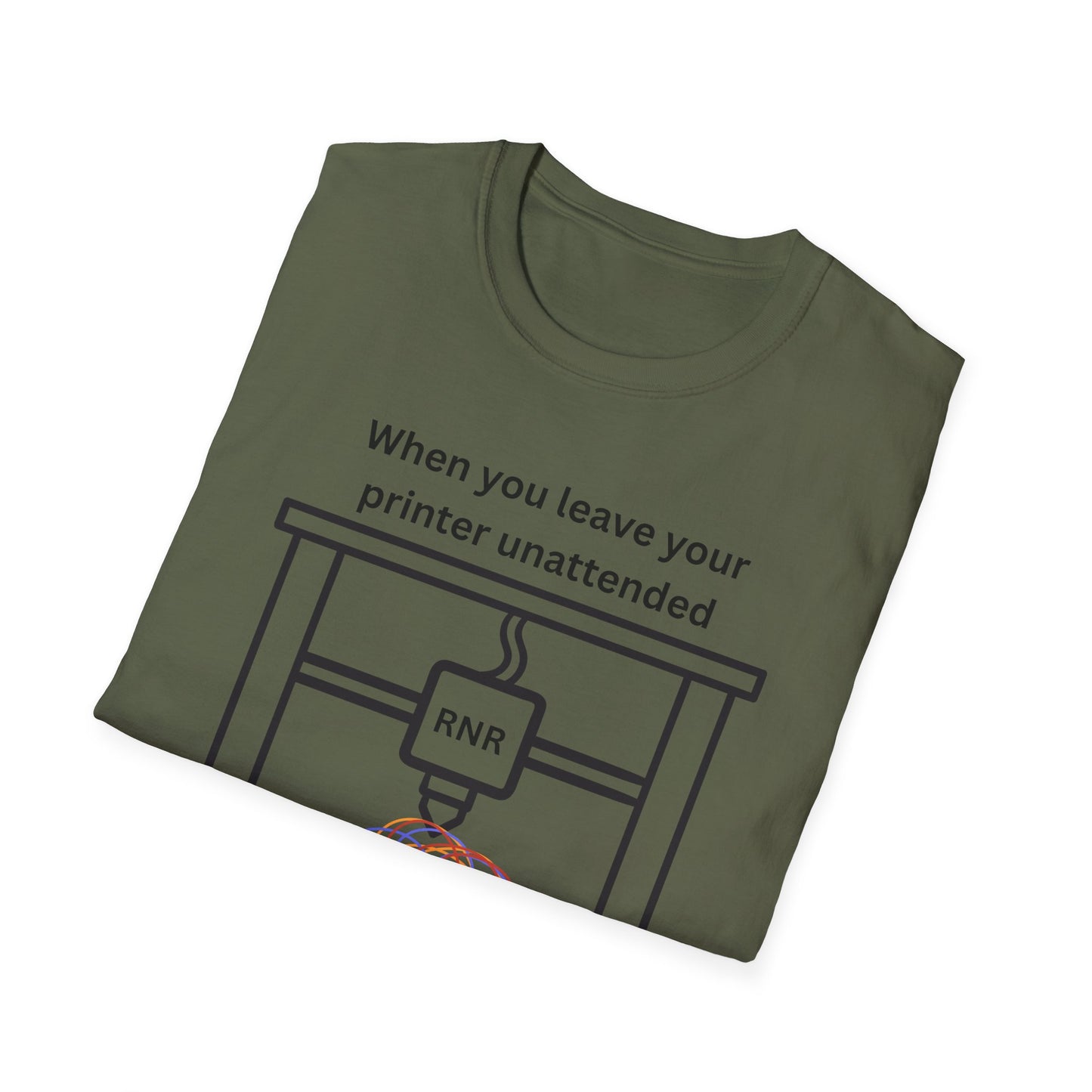 Humorous Unisex T-Shirt - 3D Printing Joke, Funny Gift for Makers, Ideal for Tech Lovers, Engineer Appreciation, Geek Humor