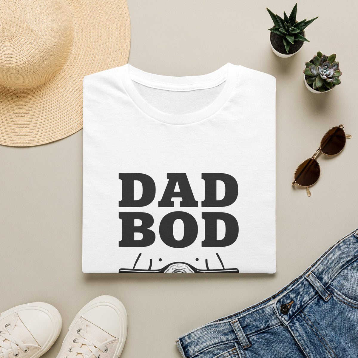 Dad Bod Father Figure T-Shirt | Funny Dad Bod Tee