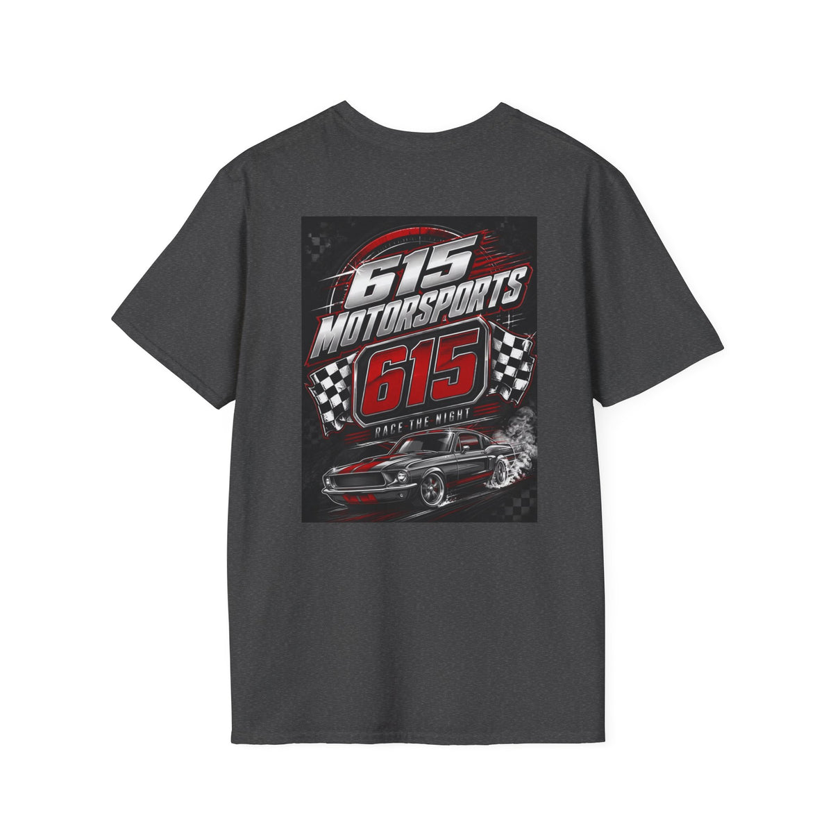 615 Motorsports T-Shirt | Racing Logo Tee, Small Chest Print