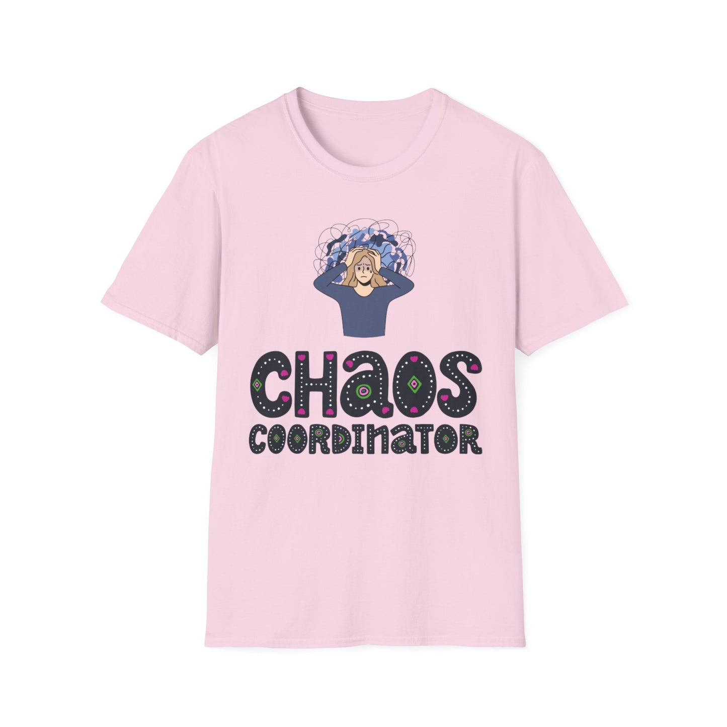 Chaos Coordinator T-Shirt, Fun Graphic Tee, Gift for Moms, Stress Relief Shirt, Self-Care Apparel, Quirky Humor Clothing